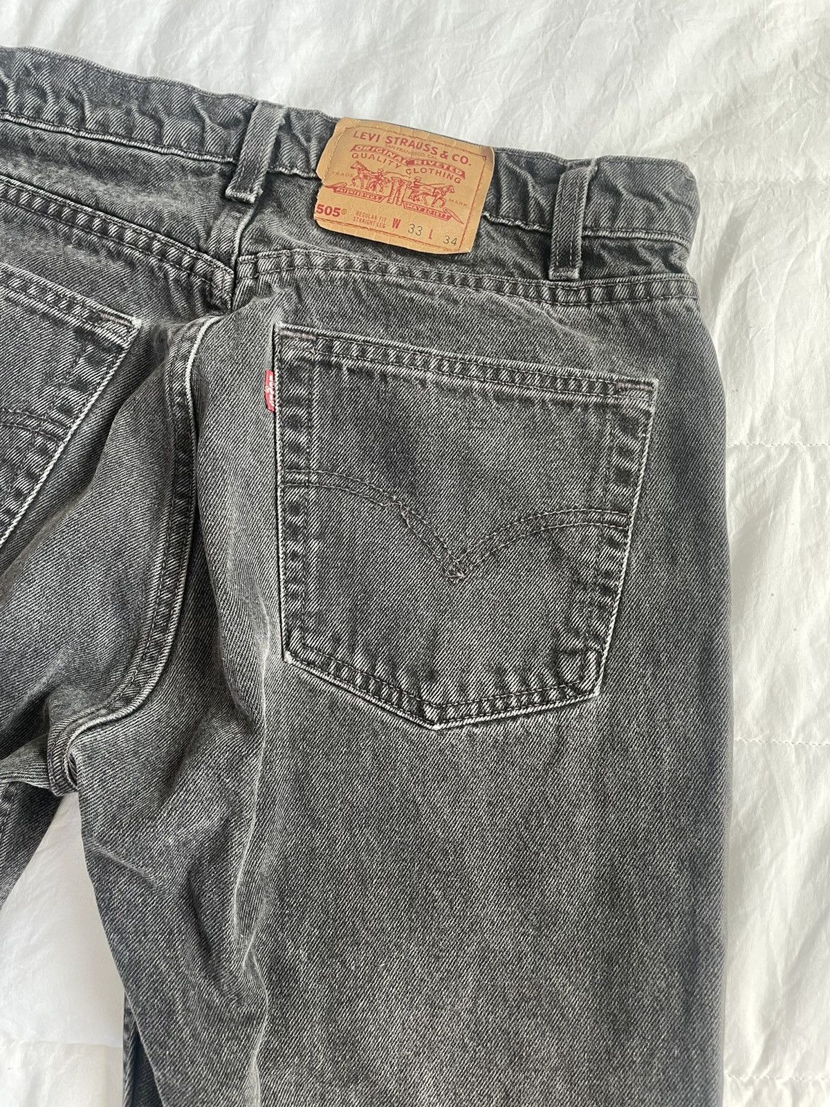 Levi's × Levi's Vintage Clothing × Vintage Vintage Levi’s 501 Black Jeans 90s - 32x30 Size US 32 / EU 48 - 7 Thumbnail