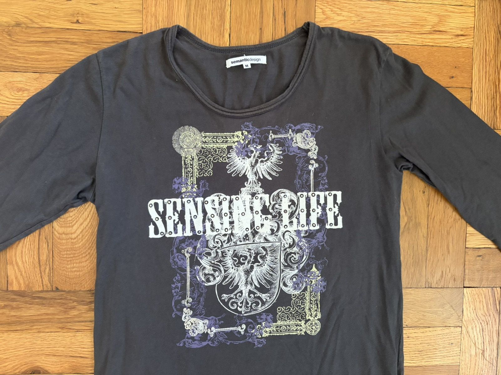 If Six Was Nine 2000s semanticdesign Tattoo Tribal Mid Sleeve Top Size US M / EU 48-50 / 2 - 3 Thumbnail