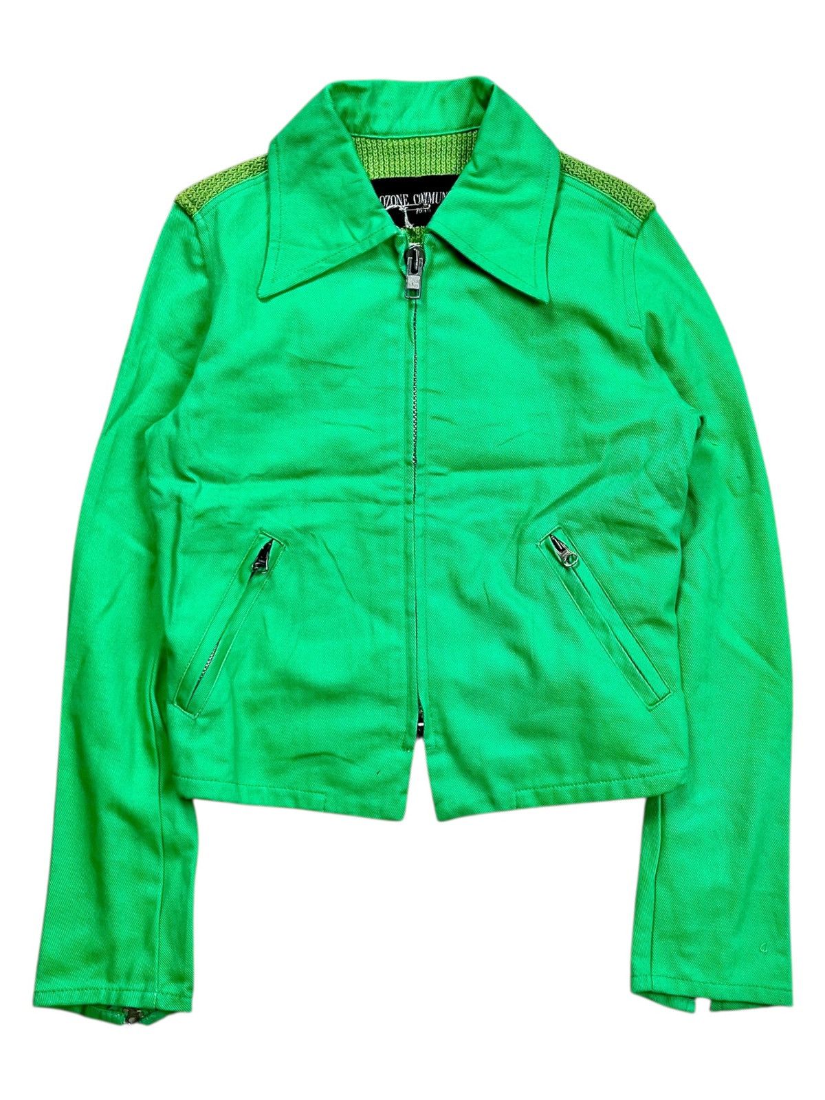 20471120 1980s Ozone Community - Cyber Green Work Jacket Size US M / EU 48-50 / 2 - 3 Thumbnail