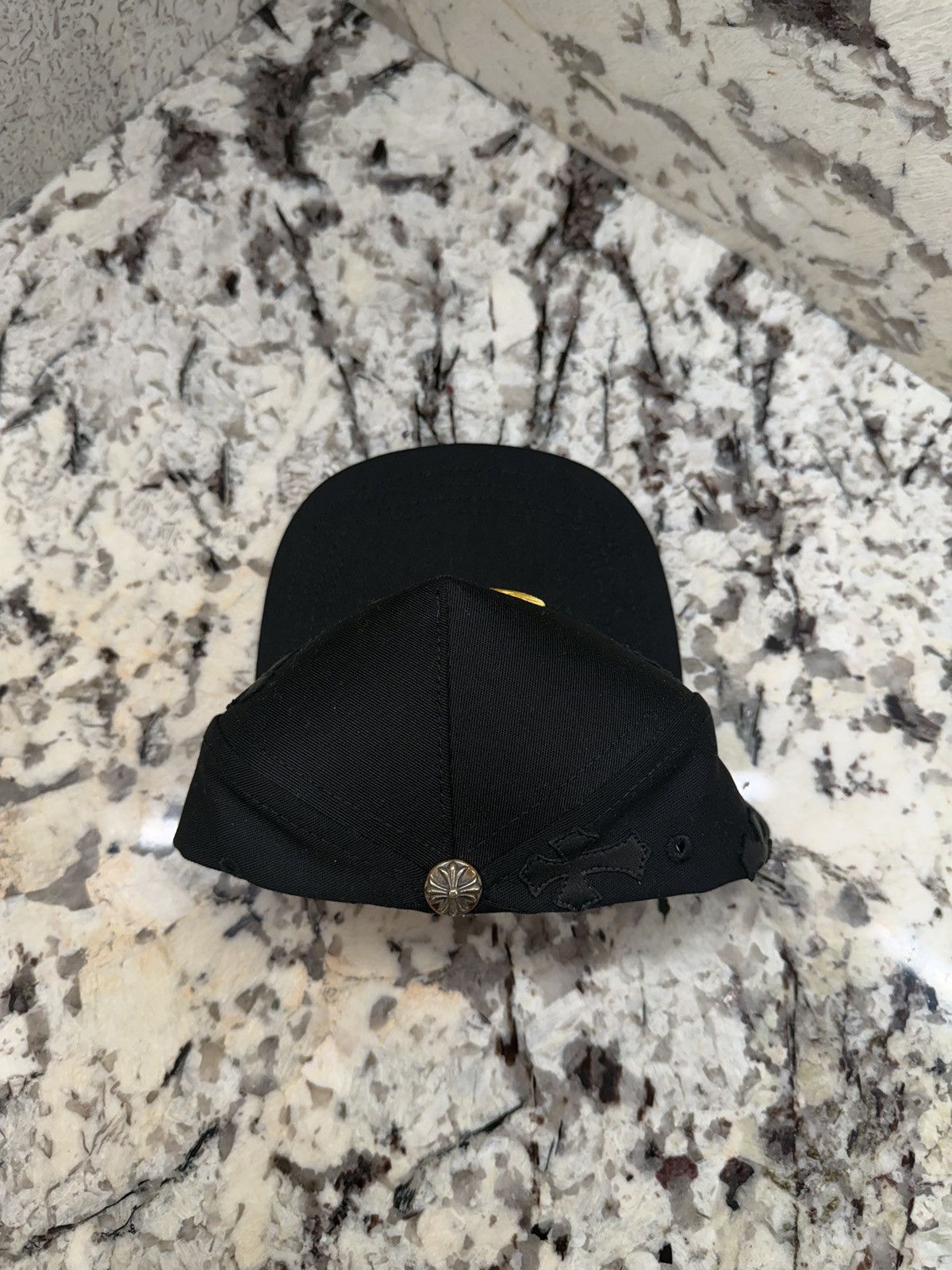 Chrome Hearts Chrome Hearts Cross Patch Hat Black Yellow Baseball Cap Size ONE SIZE - 5 Thumbnail