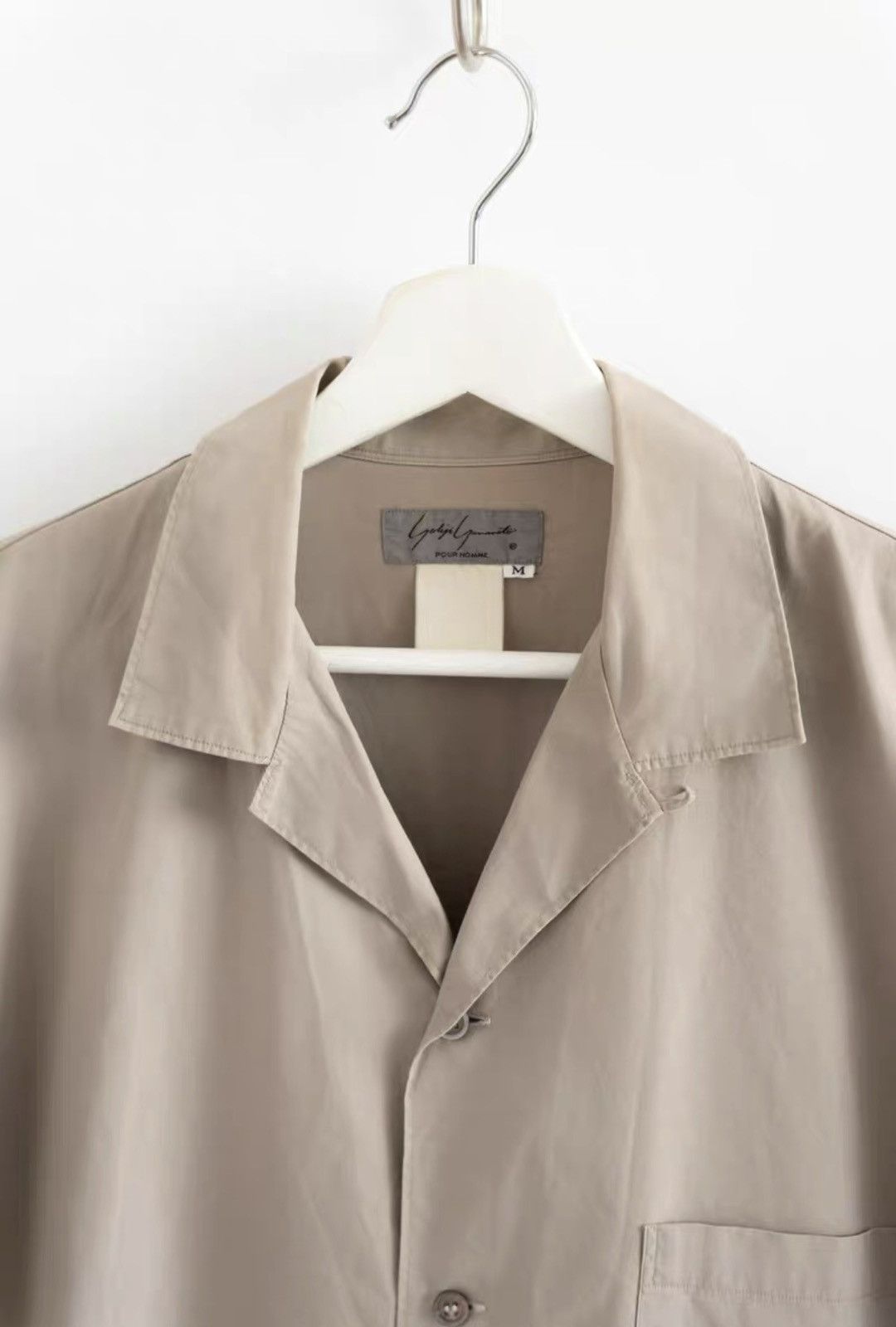 Yohji Yamamoto Yohji Yamamoto 80s Milk Tea Color Cuban Collar Shirt K4 Size US M / EU 48-50 / 2 - 3 Thumbnail