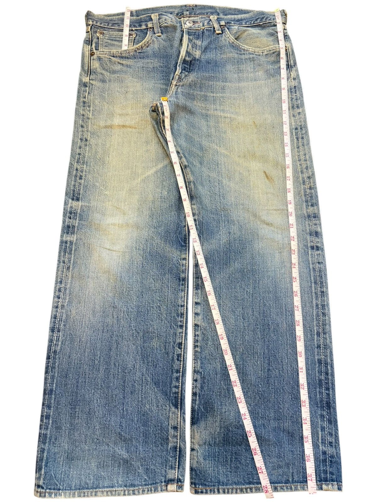 Studio D'Artisan Vintage Japanese Brand Mud Wash Selvedge Baggy Jeans Size US 35 - 7 Thumbnail