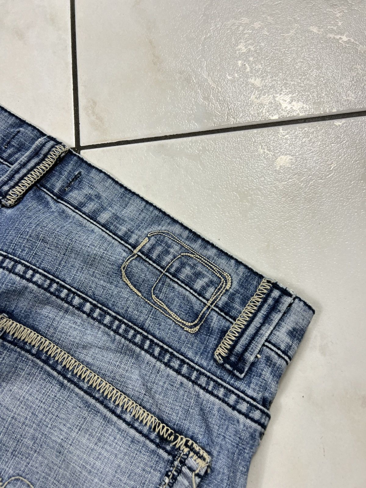 If Six Was Nine Vintage Teddy Smith y2k distressed denim flared jeans pants Size US 34 / EU 50 - 21 Thumbnail
