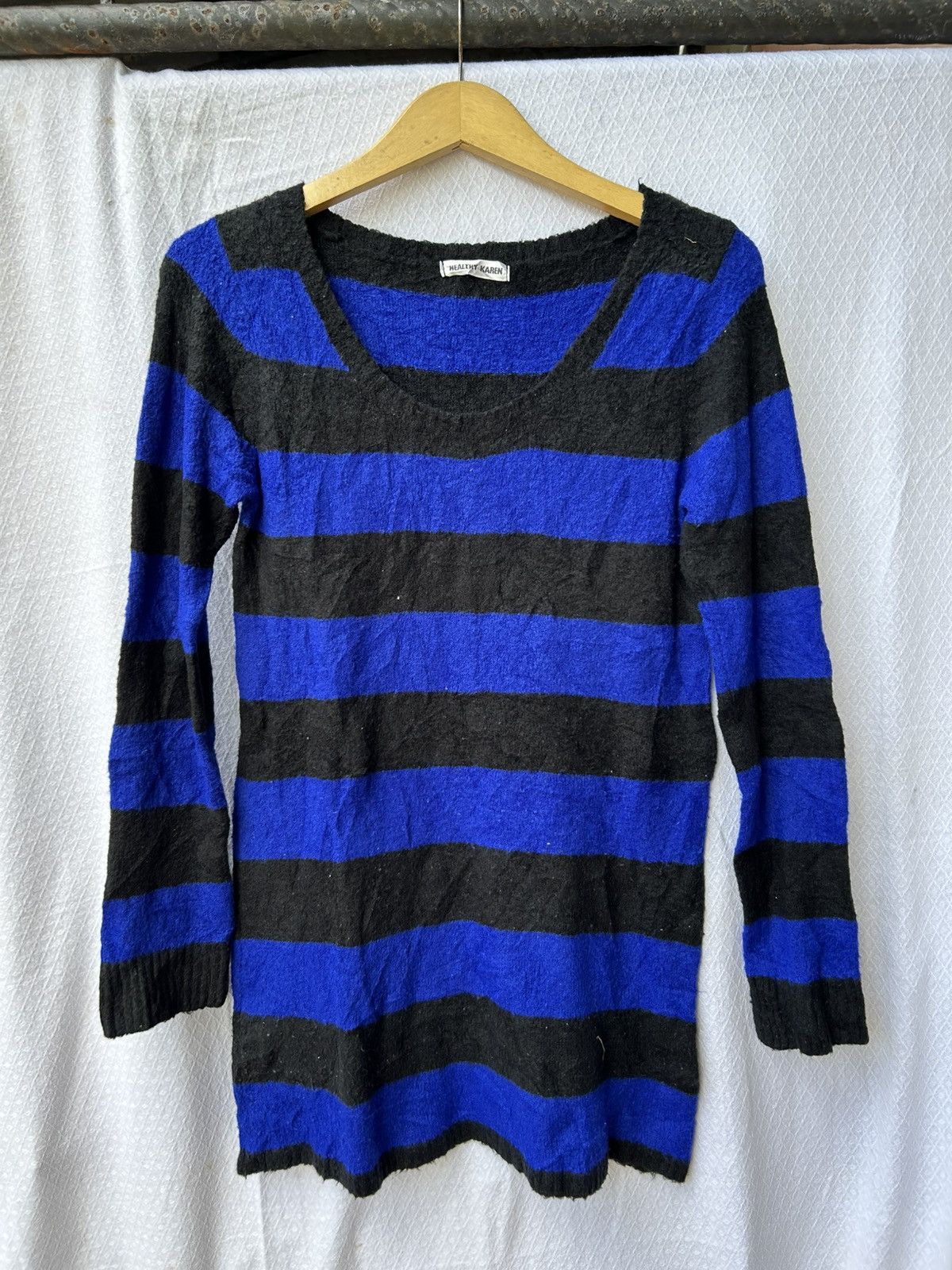 If Six Was Nine × Japanese Brand × Le Grande Bleu (L.G.B.) Healty karen knit mohair grunge stripe kurt cobain styled Size US S / EU 44-46 / 1 - 1 Thumbnail