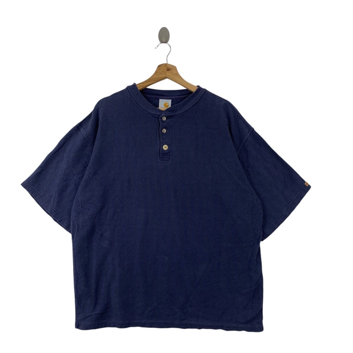 Carhartt Wip Vintage CARHARTT WIP Waffle Henley Baggy Tee Shirt Top Size XL / US 12-14 / IT 48-50 - 1 Thumbnail