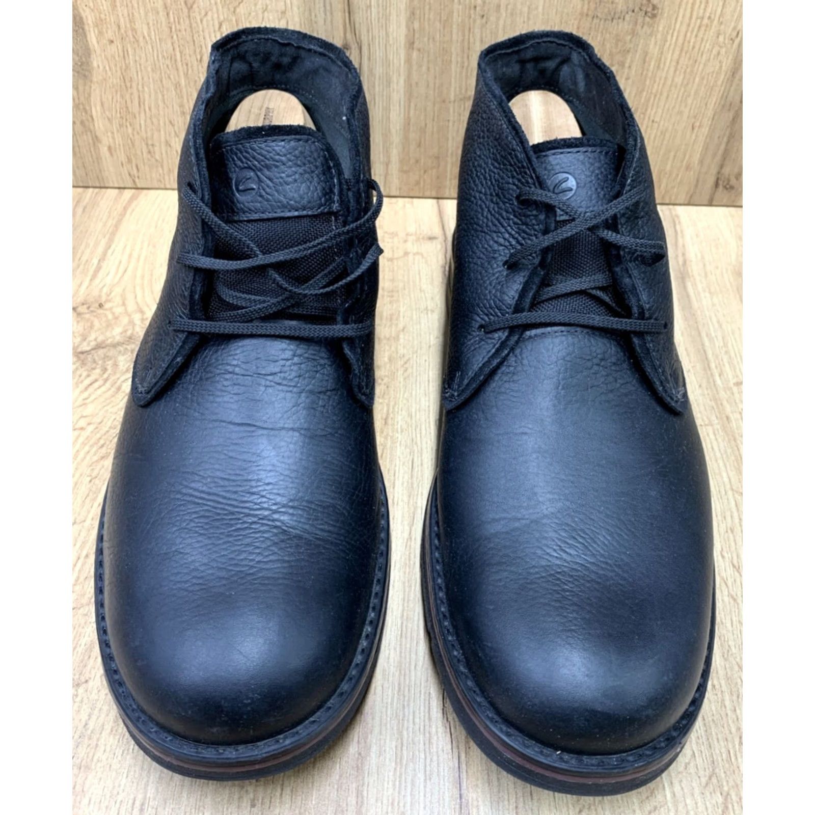 NWT Clarks Boots Men\'s 12 M Morris Peak Pebbled Chukka Waterproof Leather Black Men main image 4