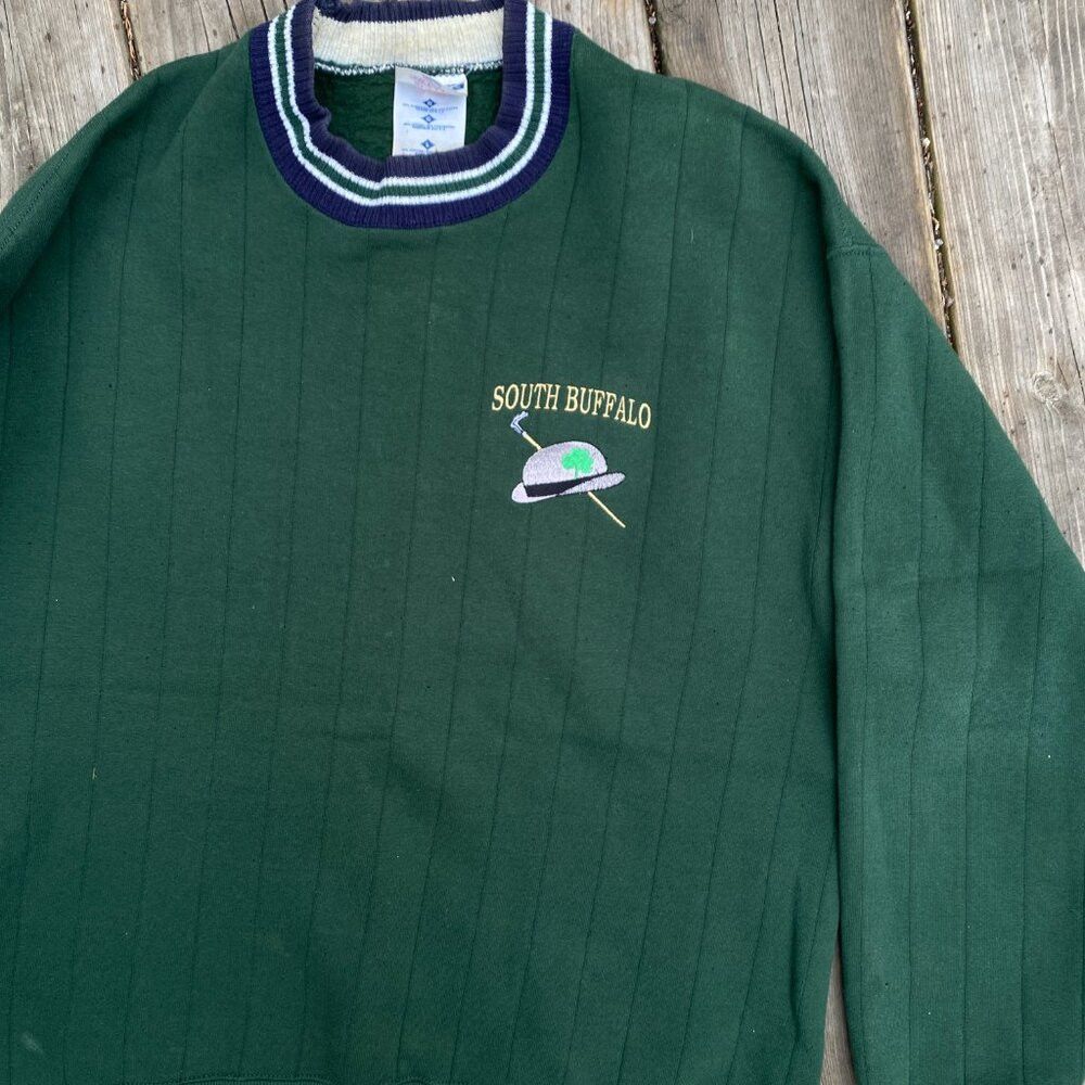 Vintage Vintage South Buffalo Golf Knit Sweater Large Green Size US L / EU 52-54 / 3 - 2 Thumbnail