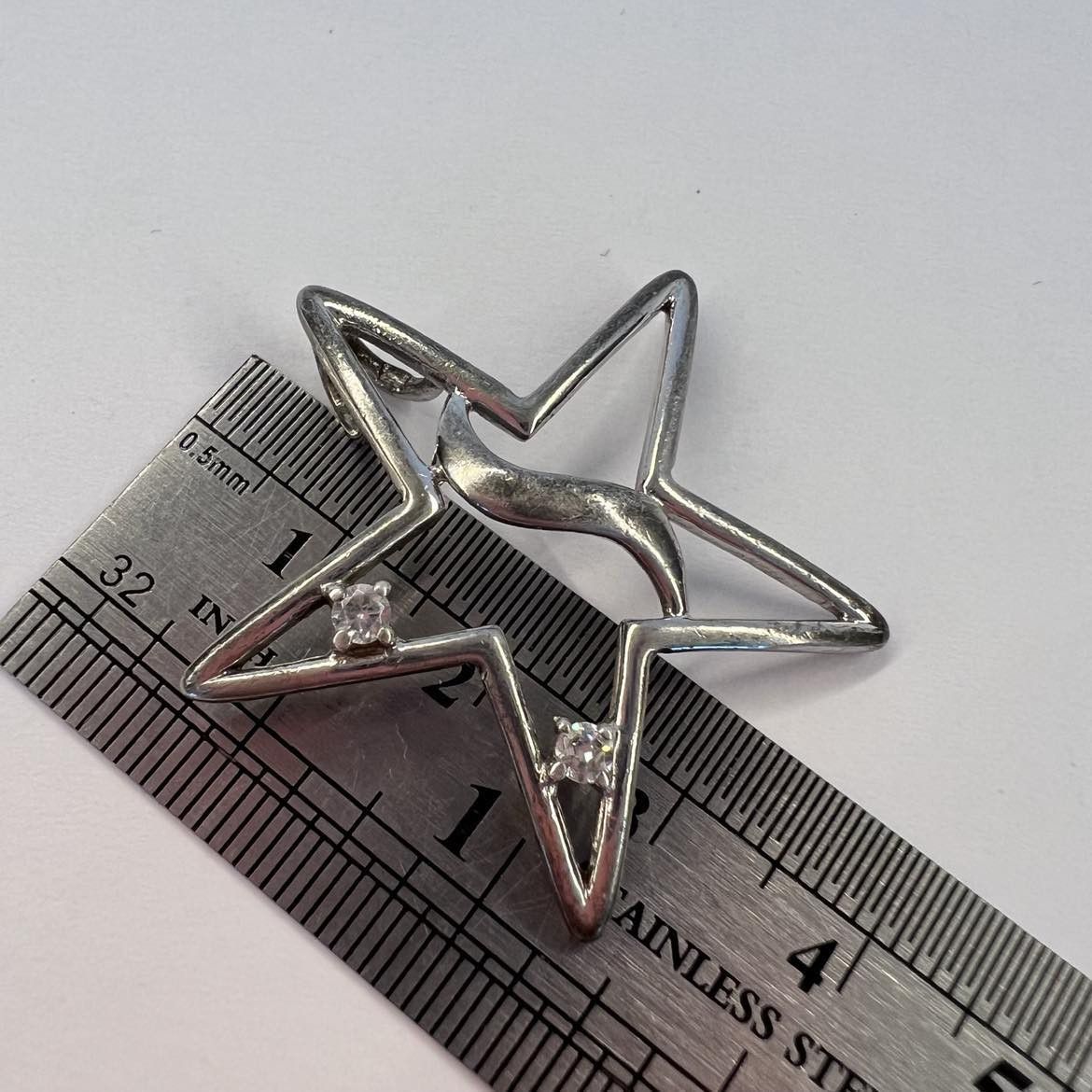 Vintage Vintage Fashion Jewelry Sterling Silver 925 Pendant Star Size ONE SIZE - 6 Thumbnail