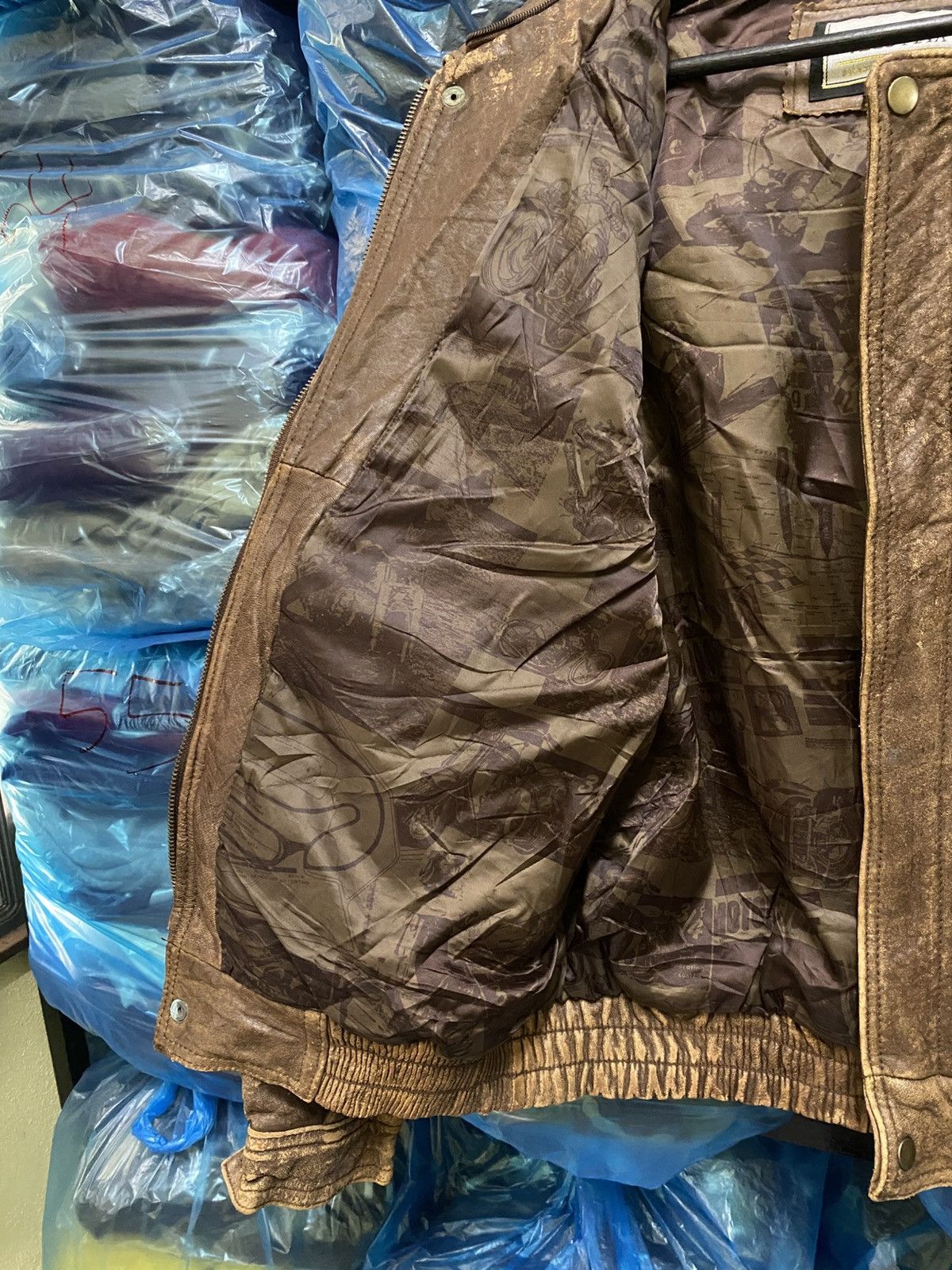 Other Vario Max Distressed Leather Bomber Jacket - Brown Aviator Size US M / EU 48-50 / 2 - 13 Thumbnail