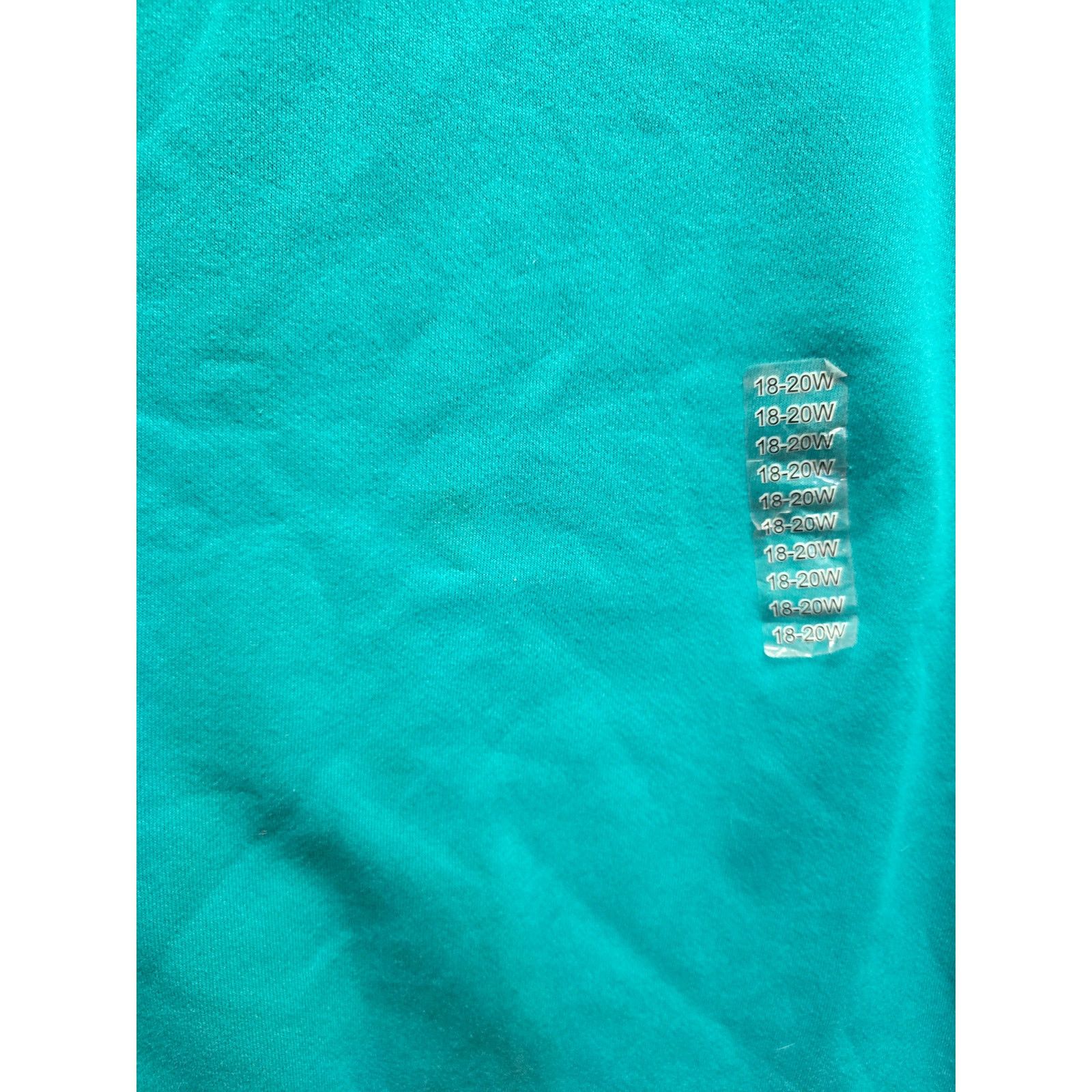 Vintage Turquoise Pullover Sweatshirt 18-20W Vintage Womans Blank Size 3XL / US 20-22 - 2 Thumbnail