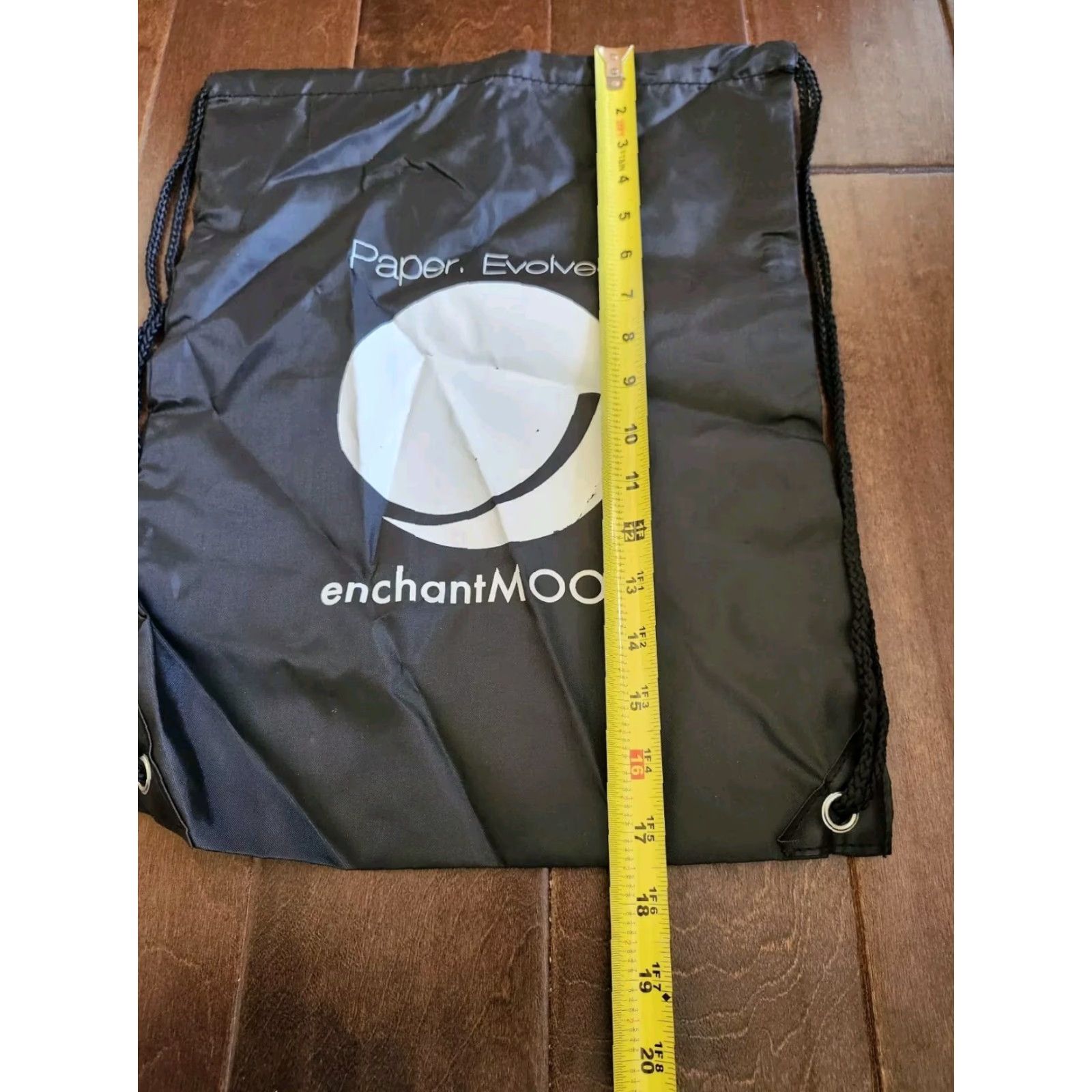 Vintage EnchantMOON Backpack Bag Drawstring Solid Black Medium Mens Size ONE SIZE - 3 Thumbnail