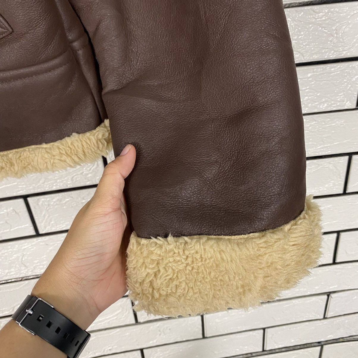 Japanese Brand 🔥VTG SOFT LEATHER JACKET SHEARLING BLANKET GU ISSEY MIYAKE Size US L / EU 52-54 / 3 - 15 Thumbnail