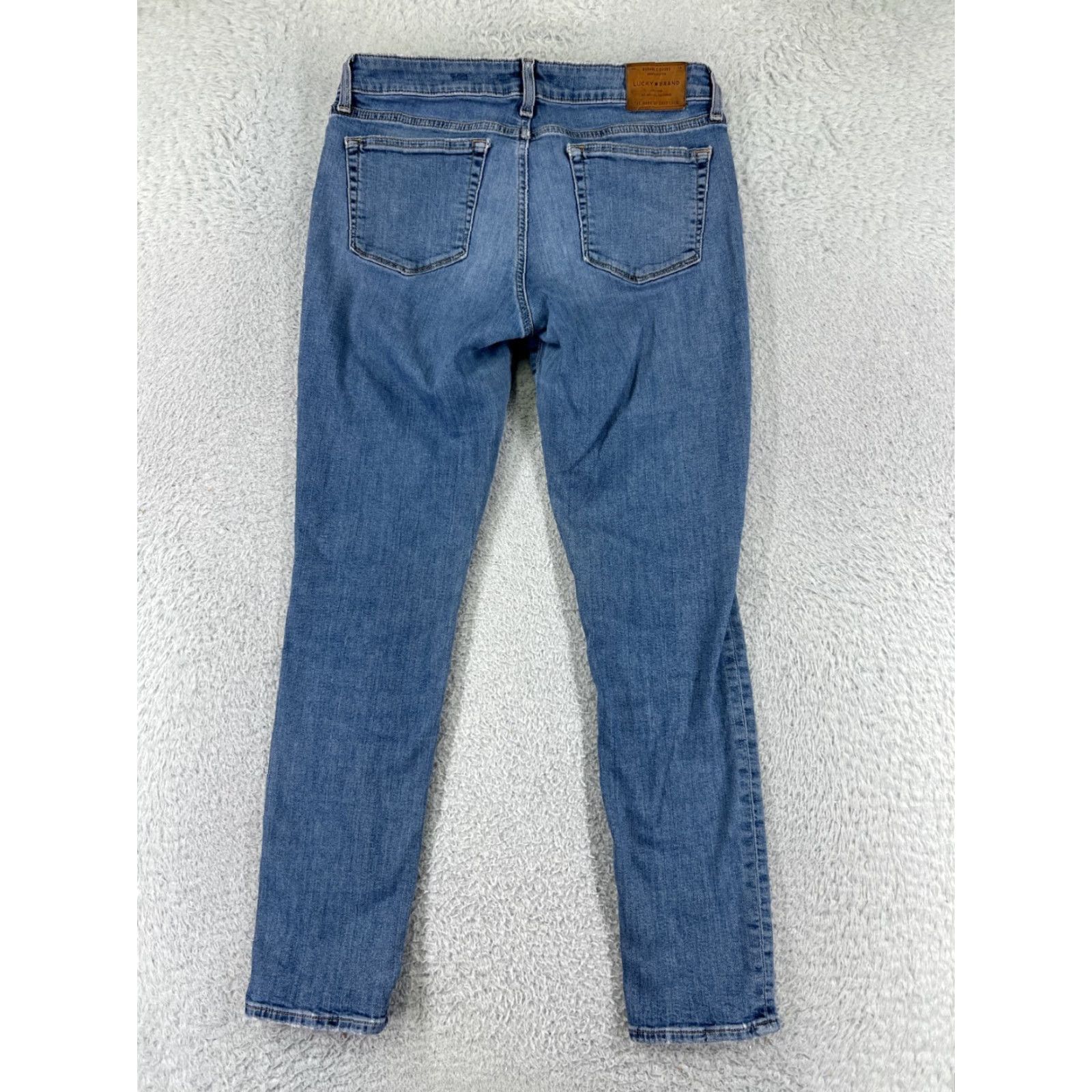 Lucky Brand Lucky Brand Womens Jeans Skinny Tapered Mid Rise Blue Denim Pants Size 6 Size 28" / US 6 / IT 42 - 2 Thumbnail
