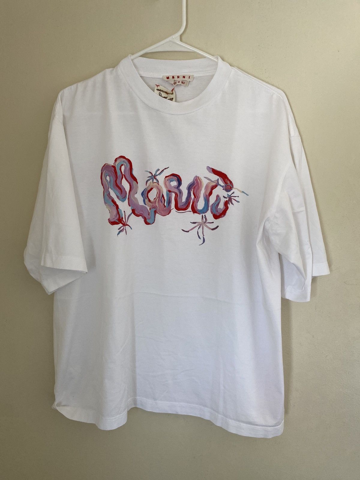 image of Marni Lily Tee in White, Men's (Size XL)