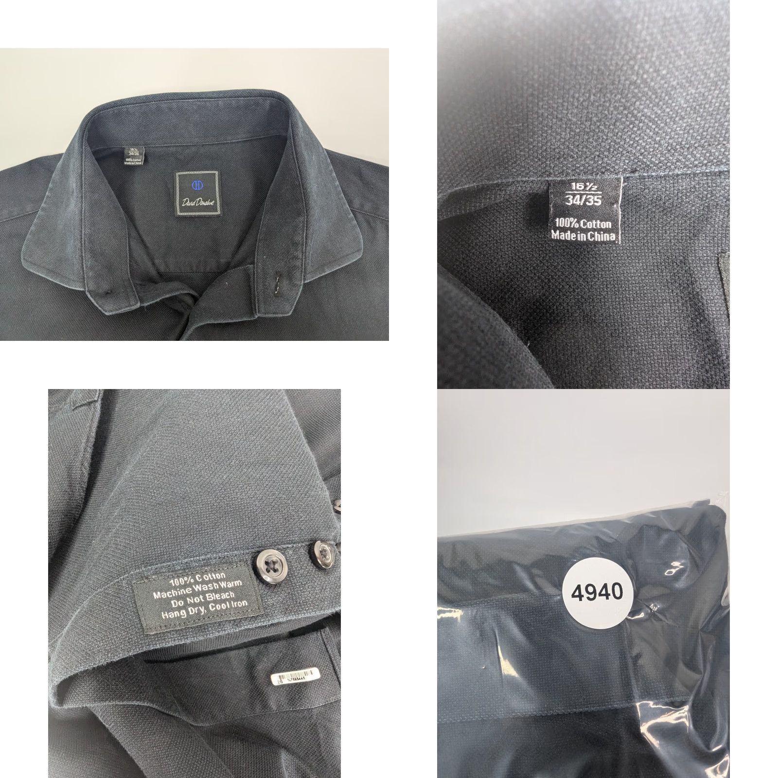 David Donahue David Donahue Shirt Men’s 16.5 34/35 Button-Down Long Sleeve Cotton Black Check Dress Shirt Mens Size 16.5 Size US XL / EU 56 / 4 - 8 Thumbnail