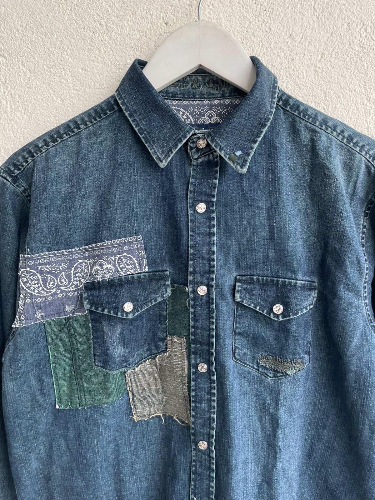 Number (N)ine 2000s Kapital Patchwork Button Up Y2K Ifsix LGB Hysteric Size US L / EU 52-54 / 3 - 2 Thumbnail