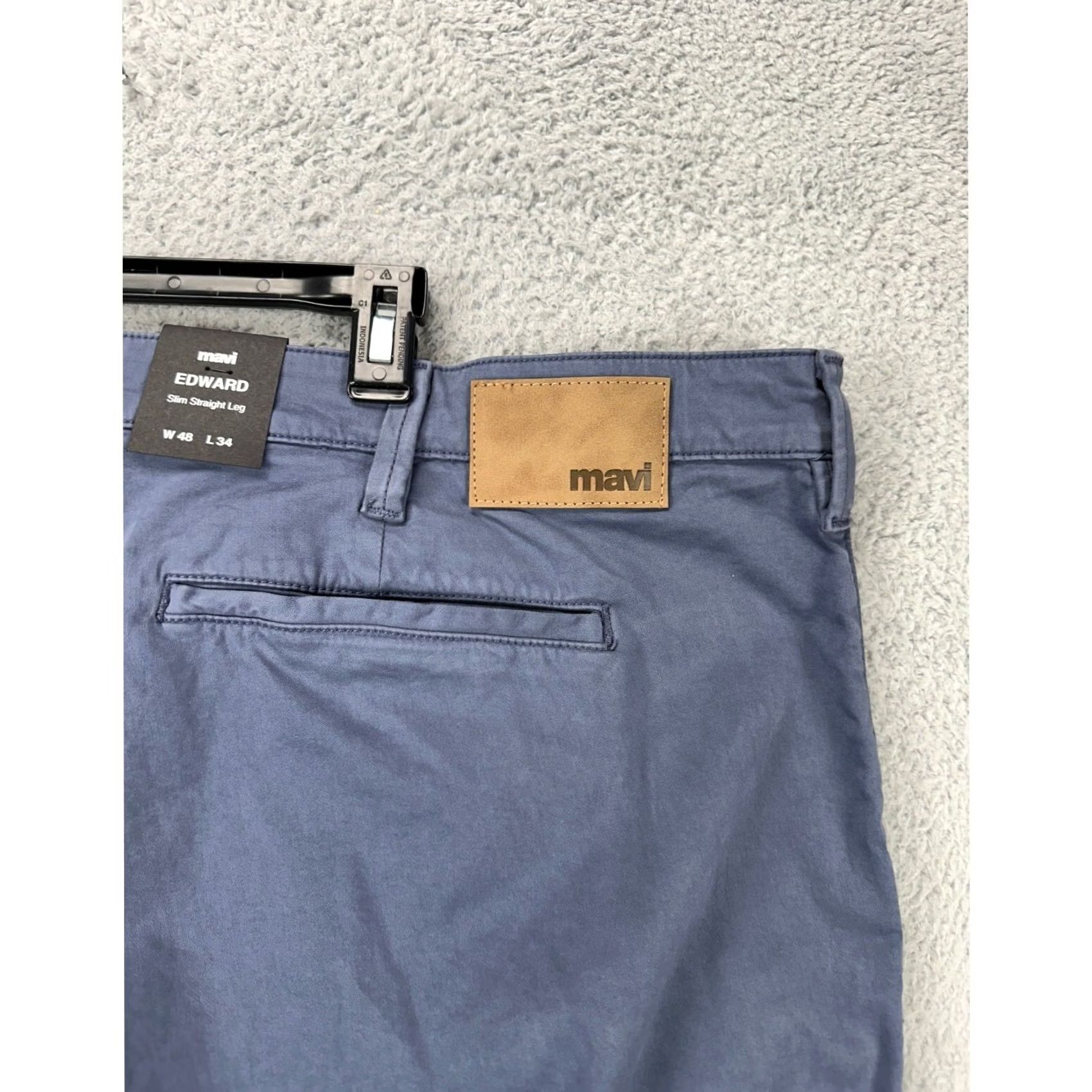 Mavi VINTAGE Mavi Edward Chino Pants Mens 48X34 Indigo Twill Slim Straight Leg Size US 32 / EU 48 - 6 Thumbnail