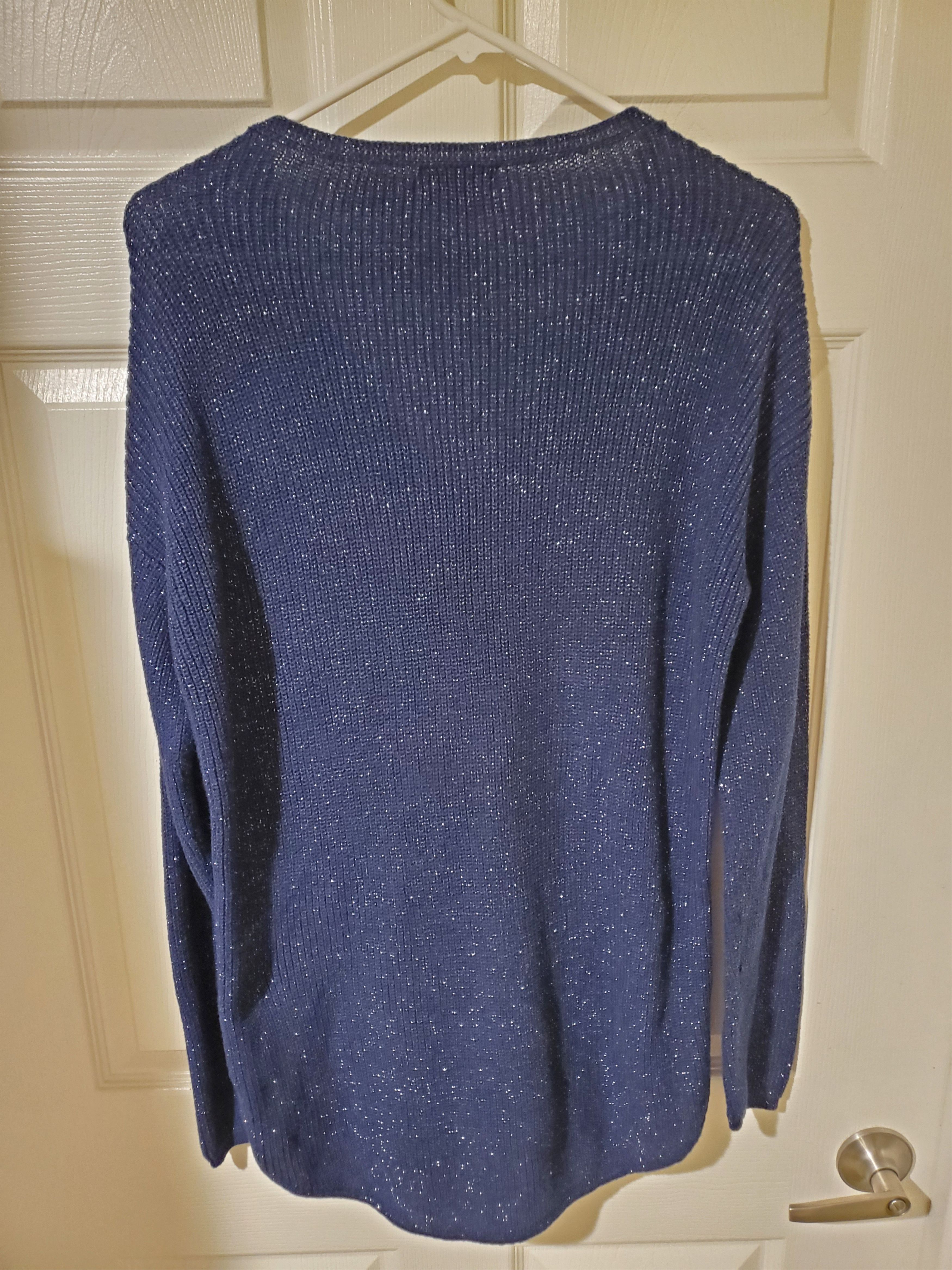Other Navy blue glittery/shimmer sweater (size L) Size L / US 10 / IT 46 - 3 Thumbnail