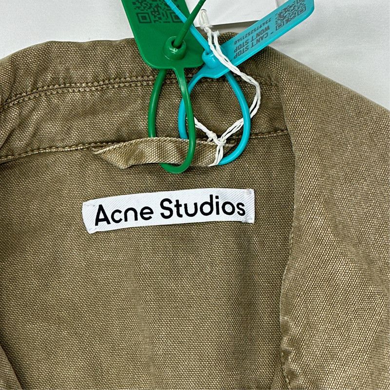 Acne Studios Acne Studios Khaki Zip-Up Long Sleeve Jacket Size M / US 6-8 / IT 42-44 - 1 Thumbnail