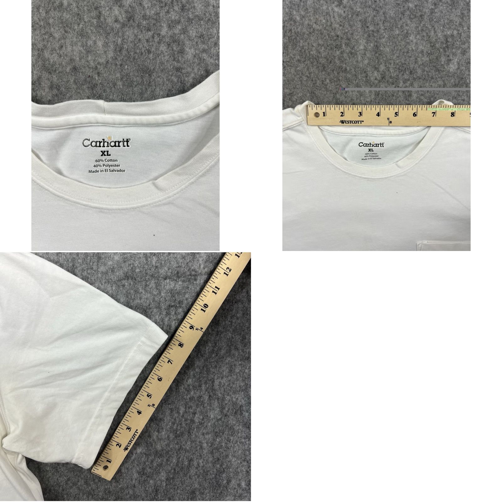Carhartt VINTAGE Carhartt White Short-Sleeve Pocket T-Shirt Logo Polyester XL Mens Size US XL / EU 56 / 4 - 8 Thumbnail
