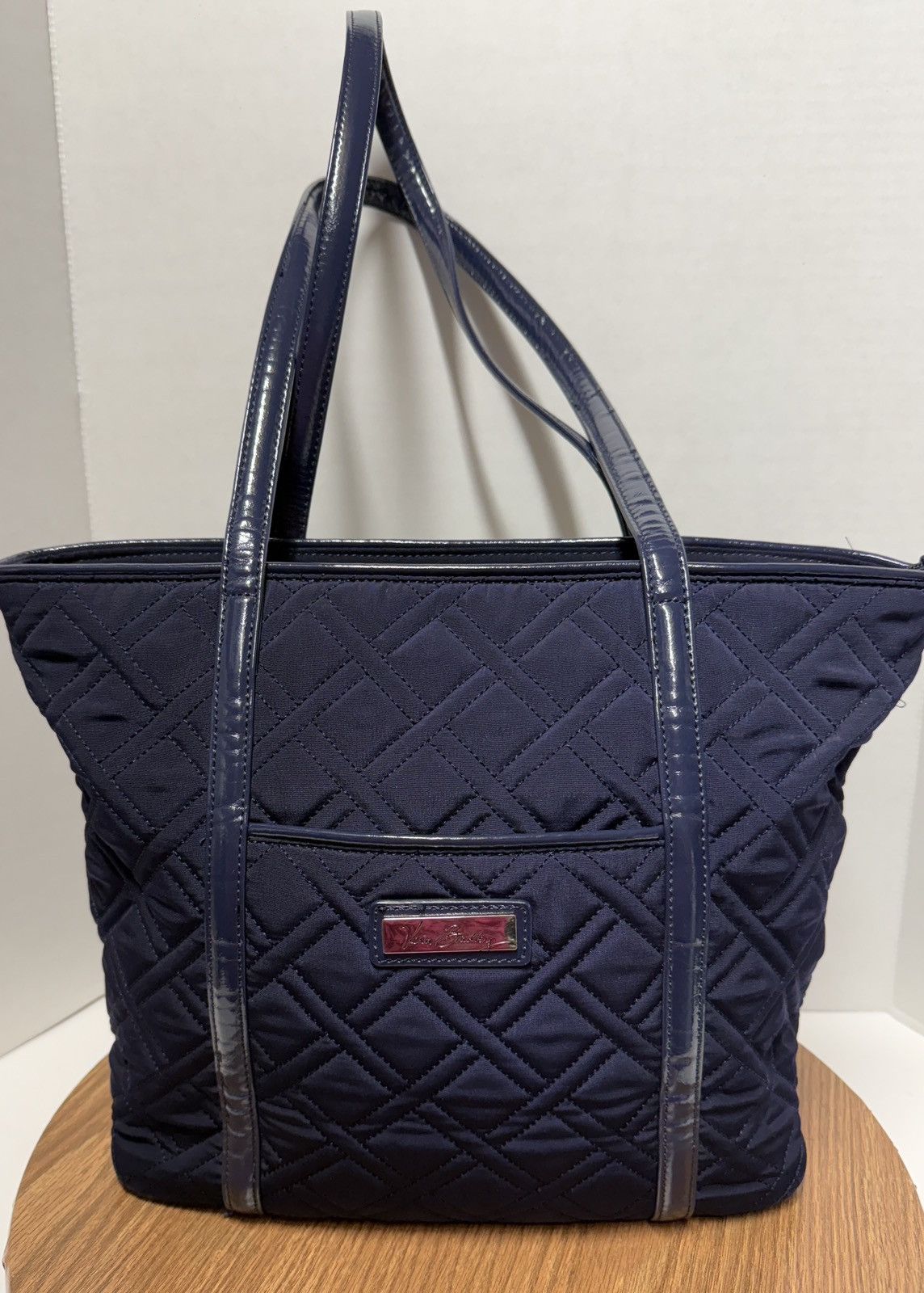 Vera Bradley Navy Glenna Quilted Strap Tote Bag Purse Travel in Blue, Women's