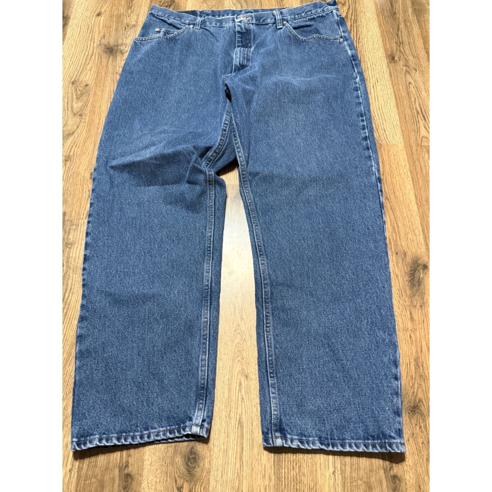 Wrangler Wrangler Jeans Mens 40x30 Blue Denim Straight Leg Pockets Medium Wash Regular Inseam 30in 5-Pocket Design Vintage: No) Size US 40 / EU 56 - 2 Thumbnail