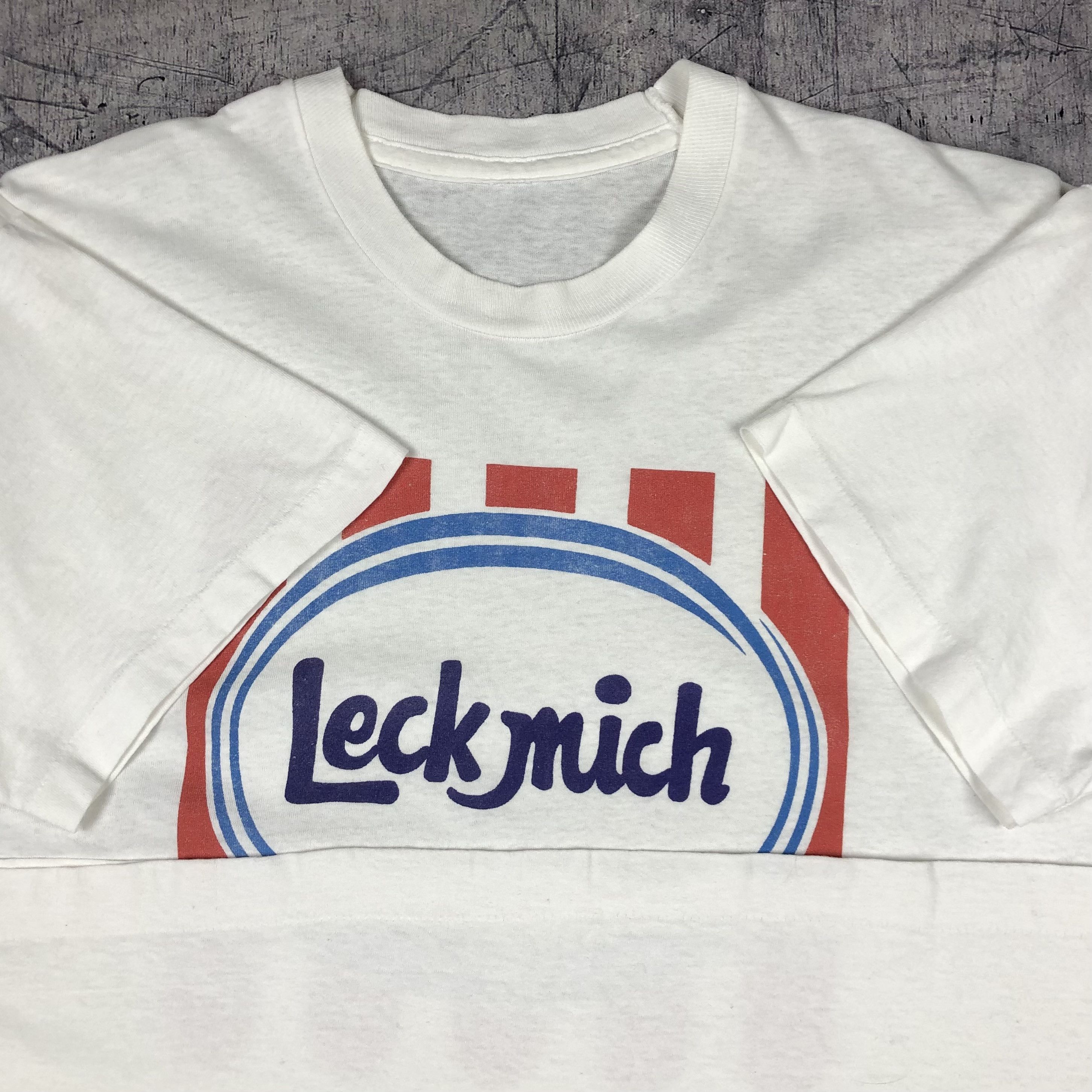 Vintage 90s Ad Lick Me Single Stitch Ice Cream Tee Size US L / EU 52-54 / 3 - 2 Thumbnail