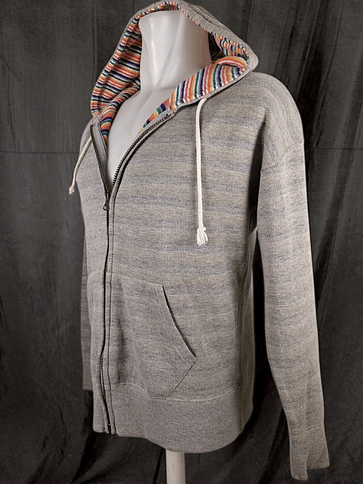 If Six Was Nine × Japanese Brand Vintage & Relax UNDER WRAPS Striped Rainbow Zipper Hoodie Size US M / EU 48-50 / 2 - 5 Thumbnail