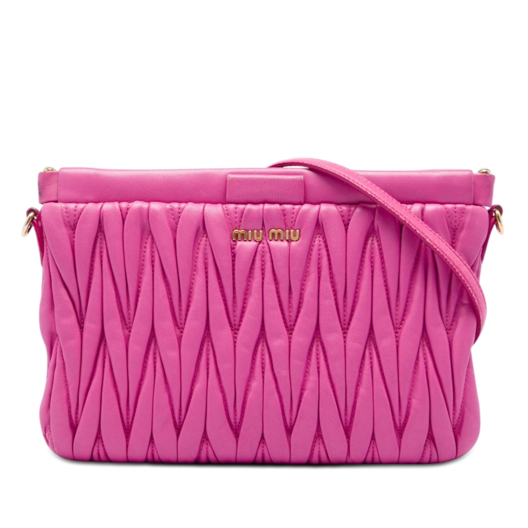 Miu Miu Matelasse Nappa Frame Clutch with Strap Size ONE SIZE - 1 Thumbnail