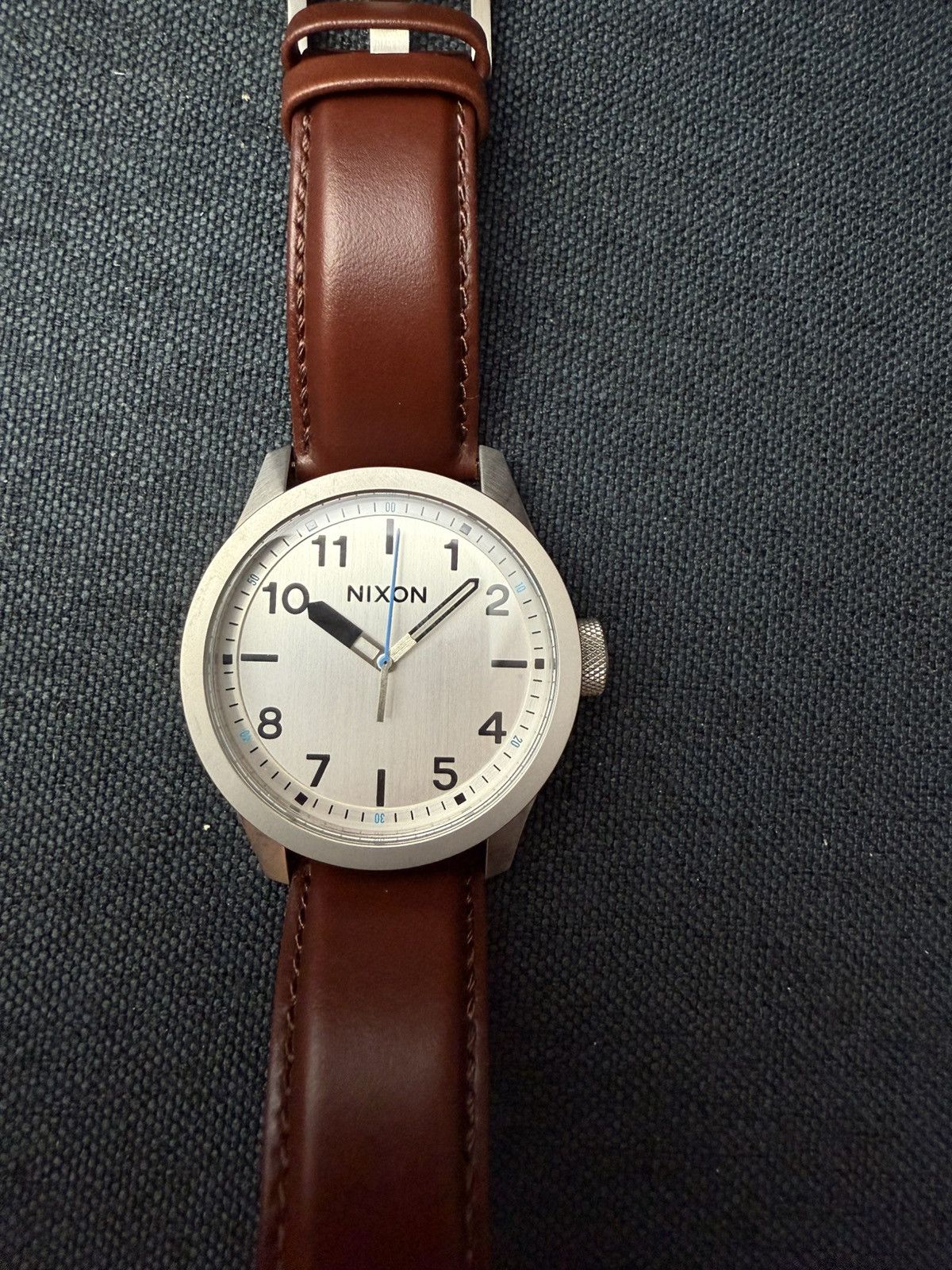 Nixon Nixon Safari Leather Silver / Brown Size ONE SIZE - 1 Thumbnail