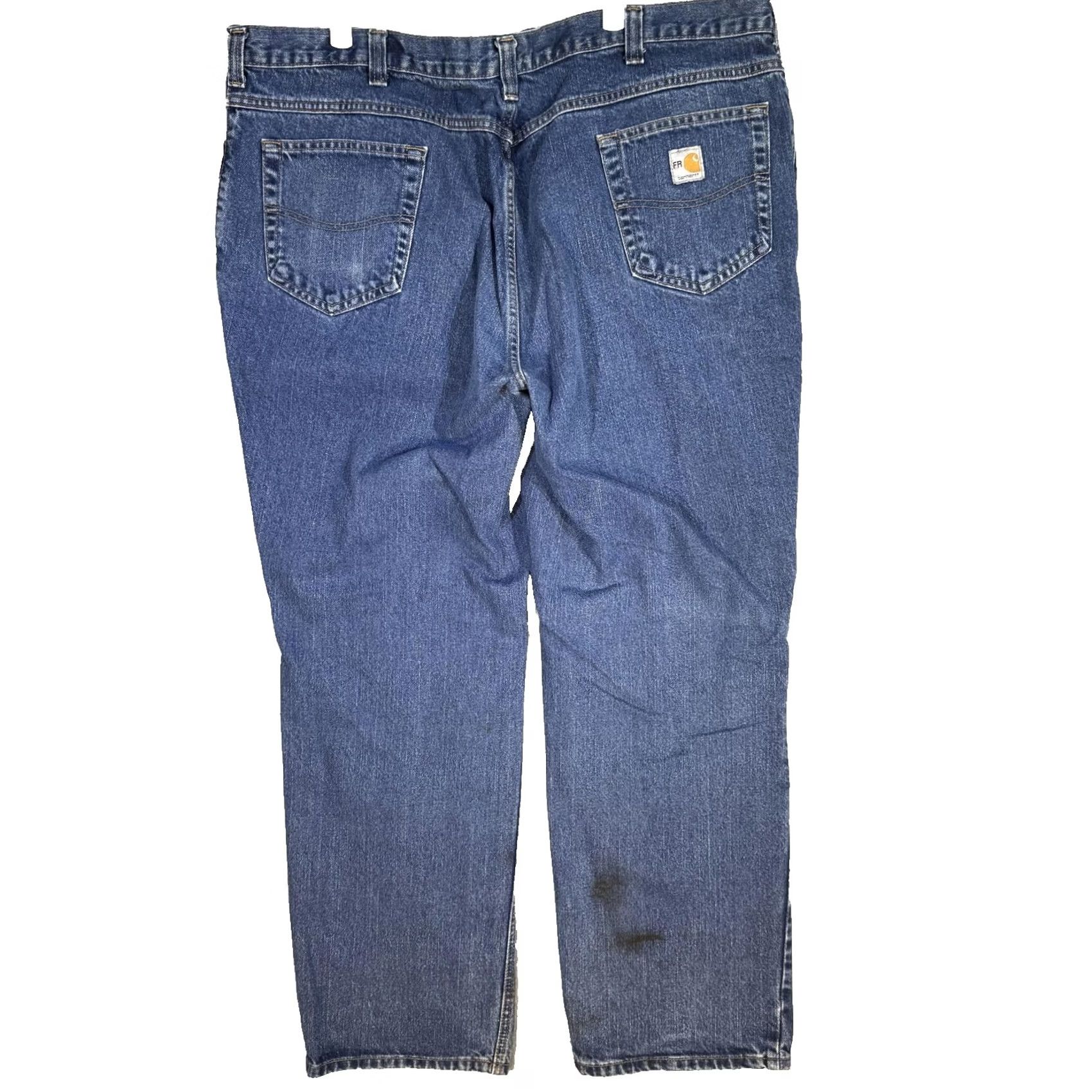 Carhartt VINTAGE Carhartt FR Jeans Mens 44x32 Arc Flash Denim Work Pants Heavy Duty Jeans (44x32) Size US 44 / EU 60 - 2 Thumbnail