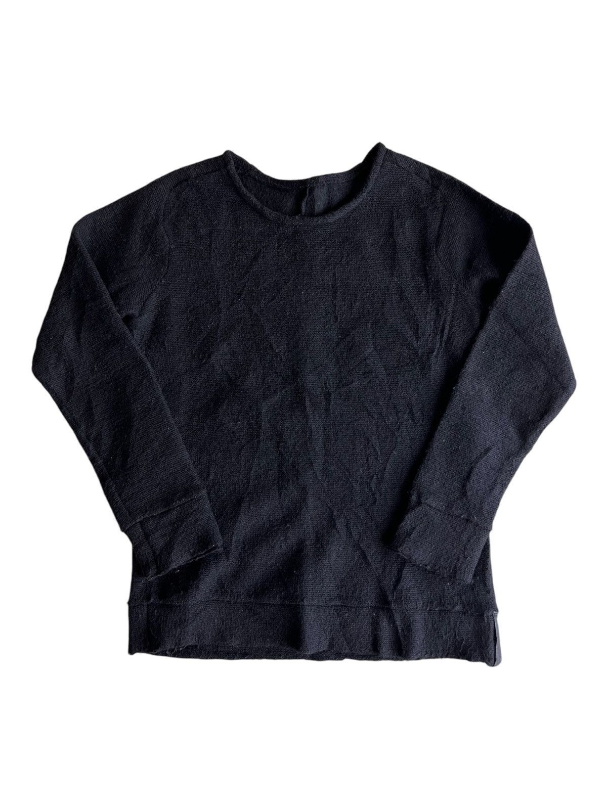 Isamu Katayama Backlash Strum 🇯🇵 Hairy Wool Leather Attach Tweed Knit Sweater Size US M / EU 48-50 / 2 - 3 Thumbnail