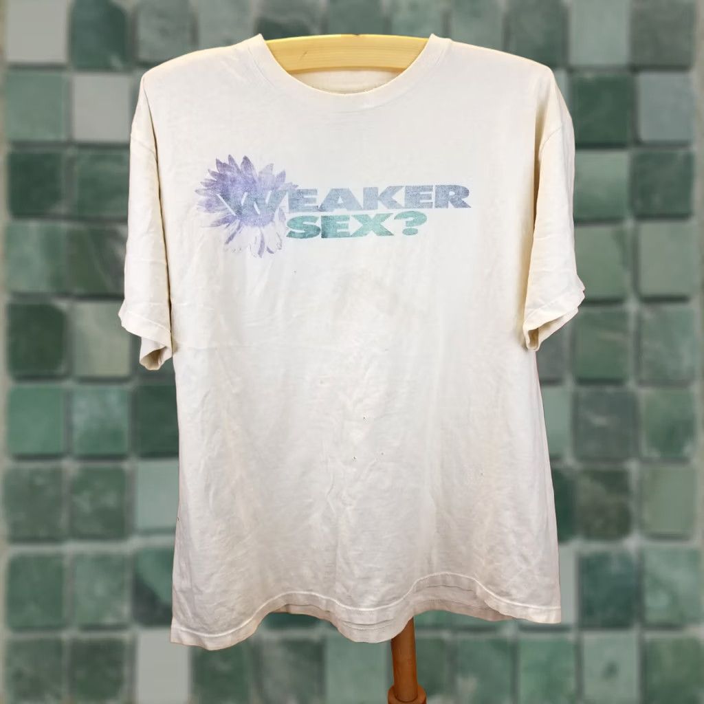 Nike VINTAGE 90' Nike T-Shirt YOU SERVE BIG BOY FADED WHITE SZ LARGE Mens Size US L / EU 52-54 / 3 - 1 Thumbnail