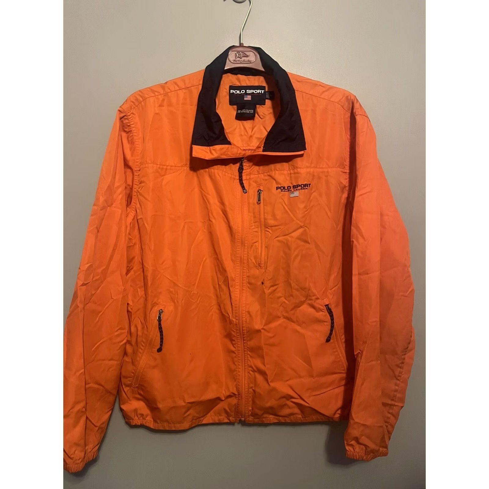 Polo Ralph Lauren Polo Ralph Lauren Windbreaker Jacket Sport Polyester Orange L Men XL? Size US L / EU 52-54 / 3 - 2 Thumbnail