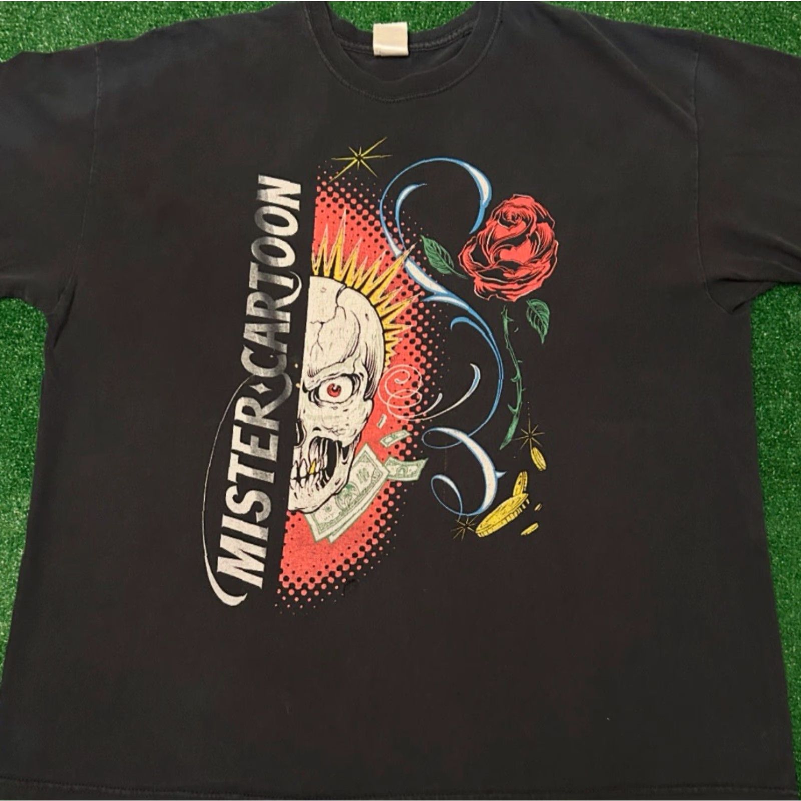 Etro VINTAGE Mister Cartoon Shirt VTG 90s Y2K Tattoo Graffiti West Coast Hip Hop Metro PCS Collab XXLarge Black Mens Short Sleeve Size US XXL / EU 58 / 5 - 7 Thumbnail