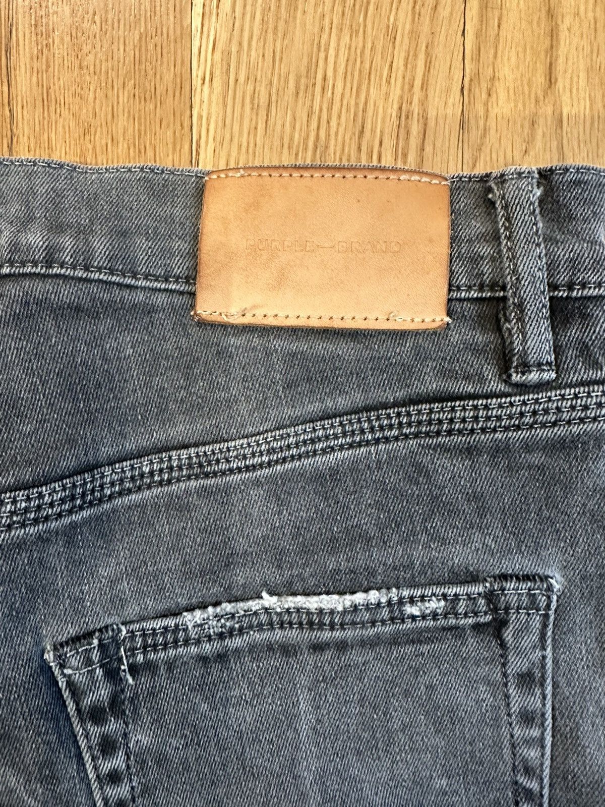 Purple Brand Purple Brand Knee Hole Plain Gray Denim Jeans Size 28 Size US 28 / EU 44 - 4 Thumbnail