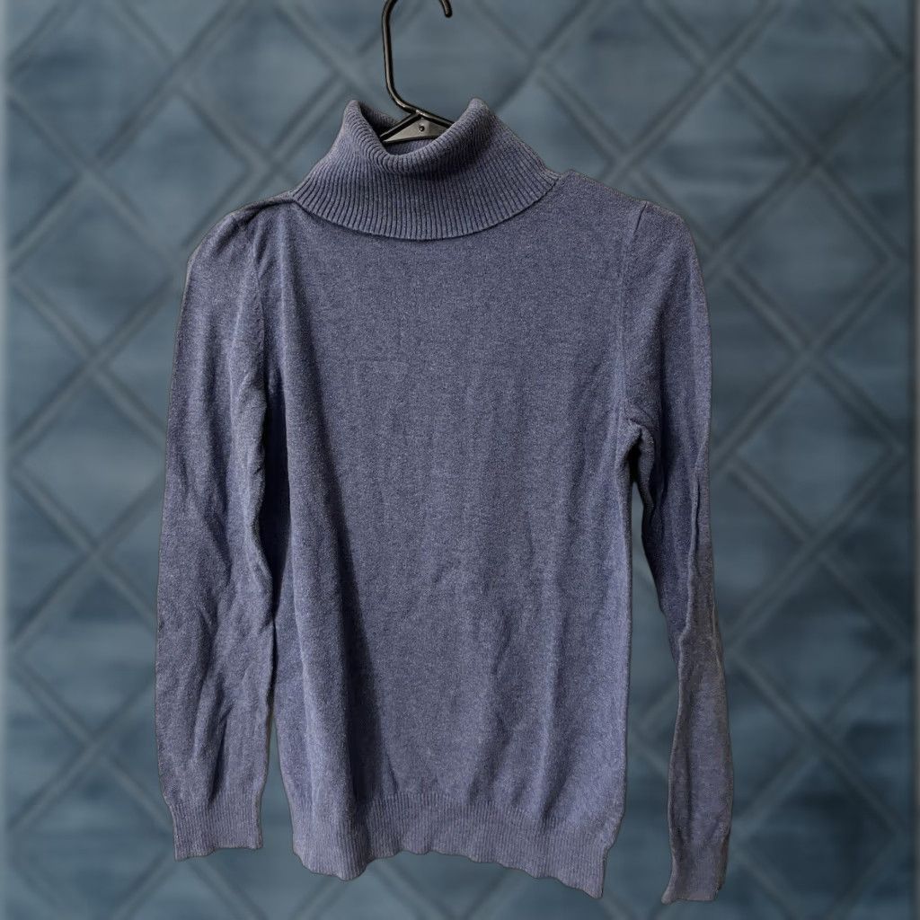Gap Gap Women's Sweater Turtleneck Cotton Blue S Long Sleeve Pullover Winter Womens Size S / US 4 / IT 40 - 1 Thumbnail