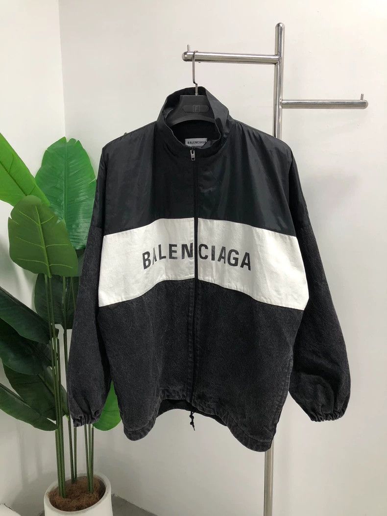 Balenciaga Balenciaga size 34 School uniform denim splicing nylon jac Size S / US 4 / IT 40 - 1 Thumbnail