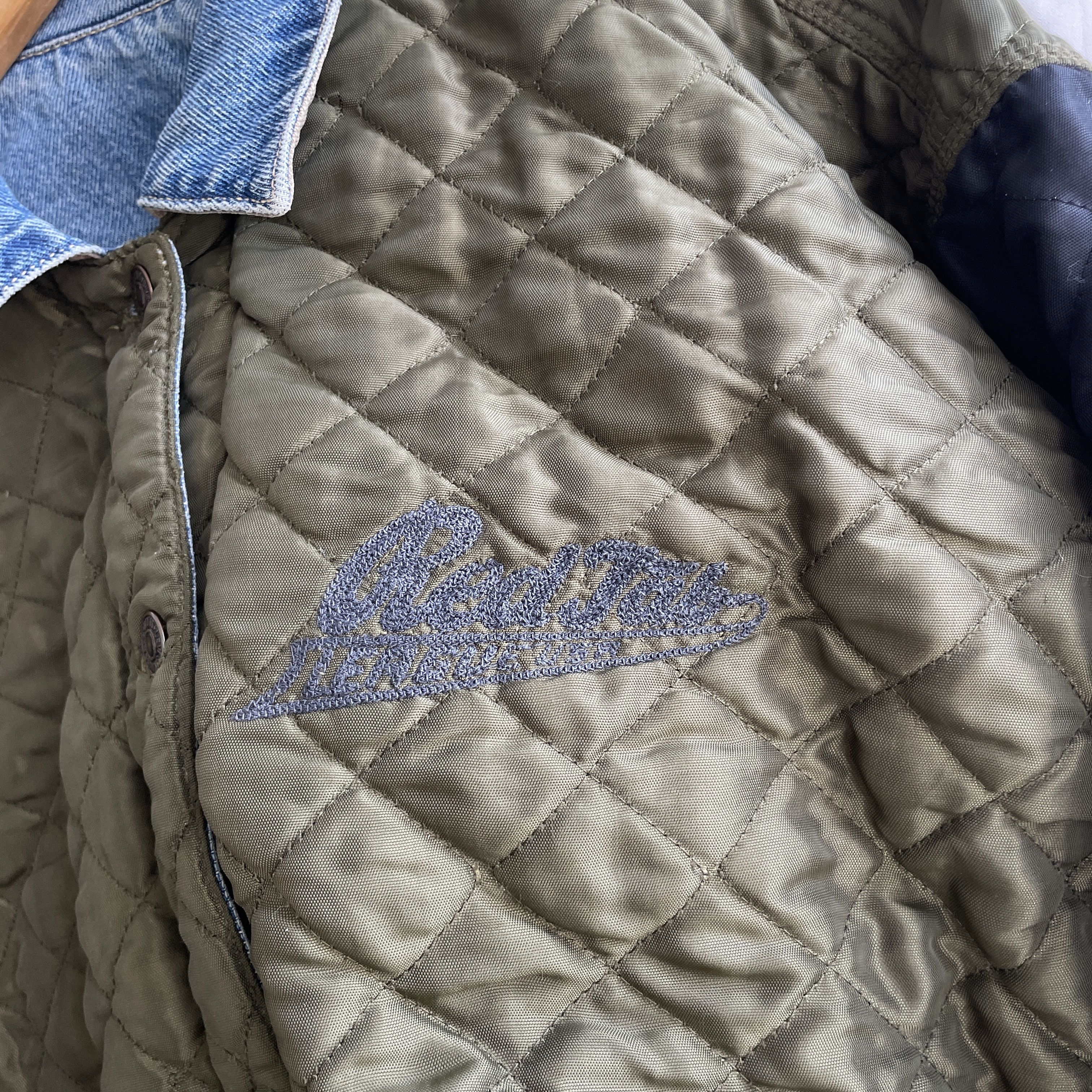 Levi's Levi's VTG 90s Reversible Quilted Chain Stitch Denim Trucker Size US M / EU 48-50 / 2 - 12 Thumbnail