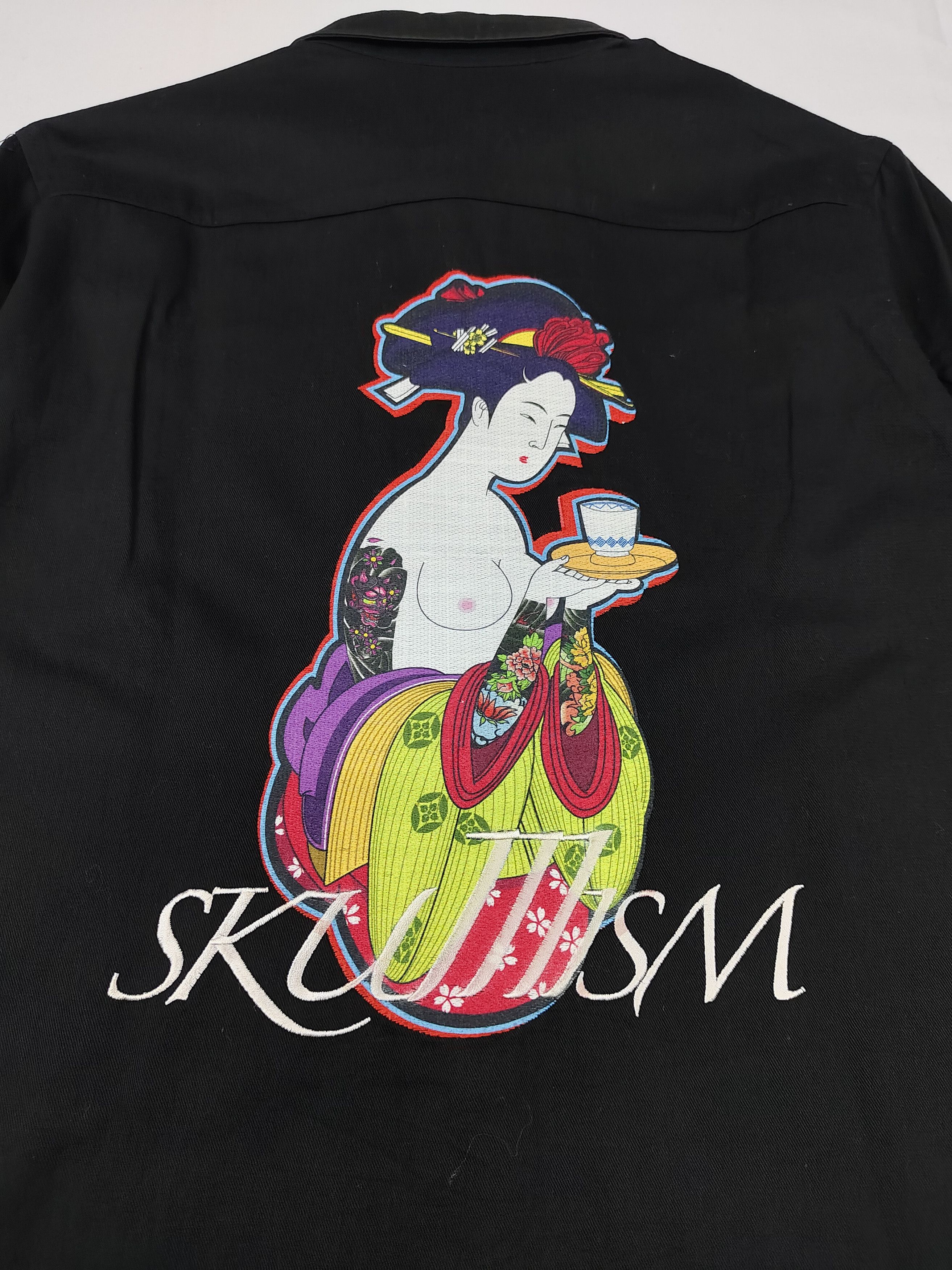 Seditionaries 00s Skullism Archive Japanese Geisha Oni Pacth Cropped Shirt Size US M / EU 48-50 / 2 - 9 Thumbnail
