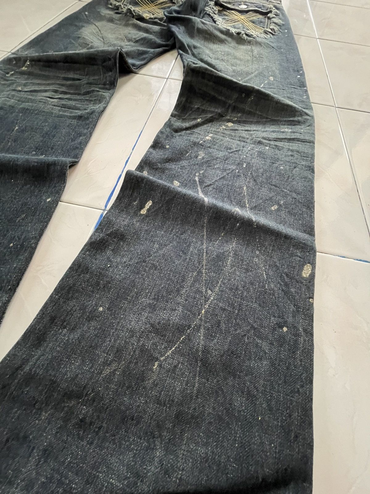 If Six Was Nine Shredded Studded Distressed Painter Japanese Brand Jeans Size US 32 / EU 48 - 17 Thumbnail