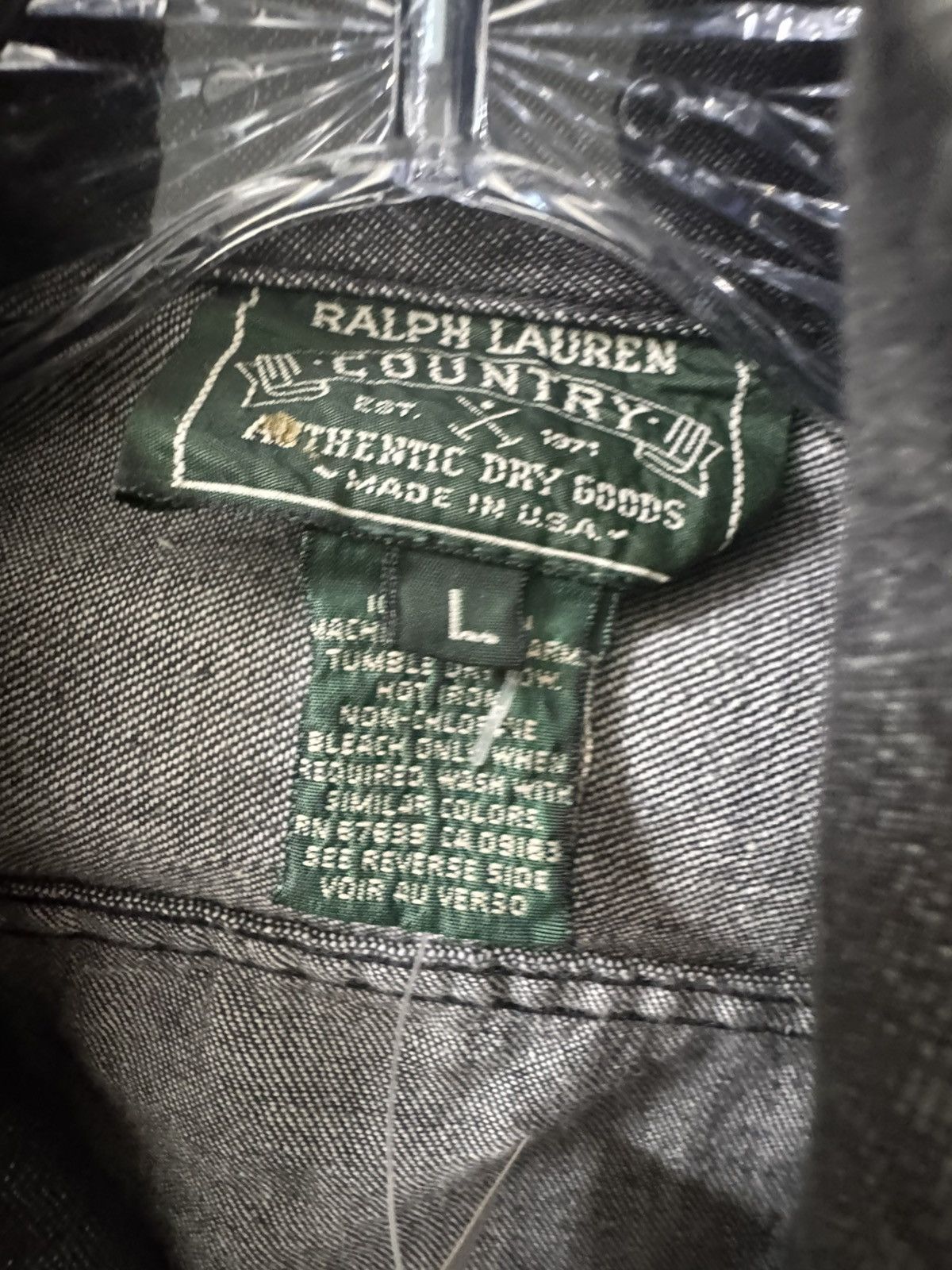 Ralph Lauren RARE Ralph Lauren COUNTRY—and it is a denim bodysuit shirt. Size L / US 10 / IT 46 - 2 Thumbnail