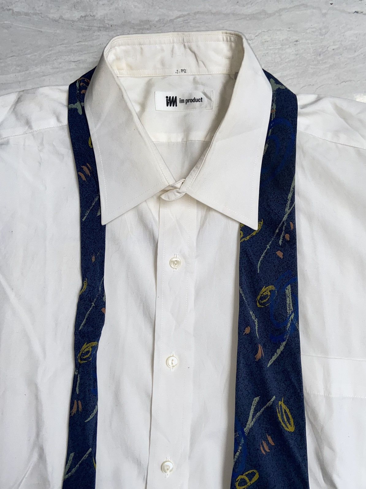 Issey Miyake Issey Miyake IM Product White 3/4 Sleeve Shirt Tie Size US L / EU 52-54 / 3 - 9 Thumbnail