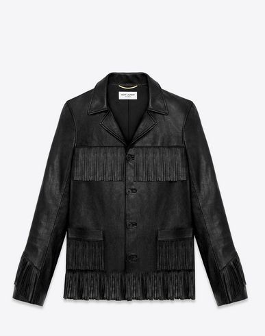 Saint Laurent Paris L12 Curtis Fringe Leather Jacket. Size euro 48 Size M / US 6-8 / IT 42-44 - 7 Thumbnail
