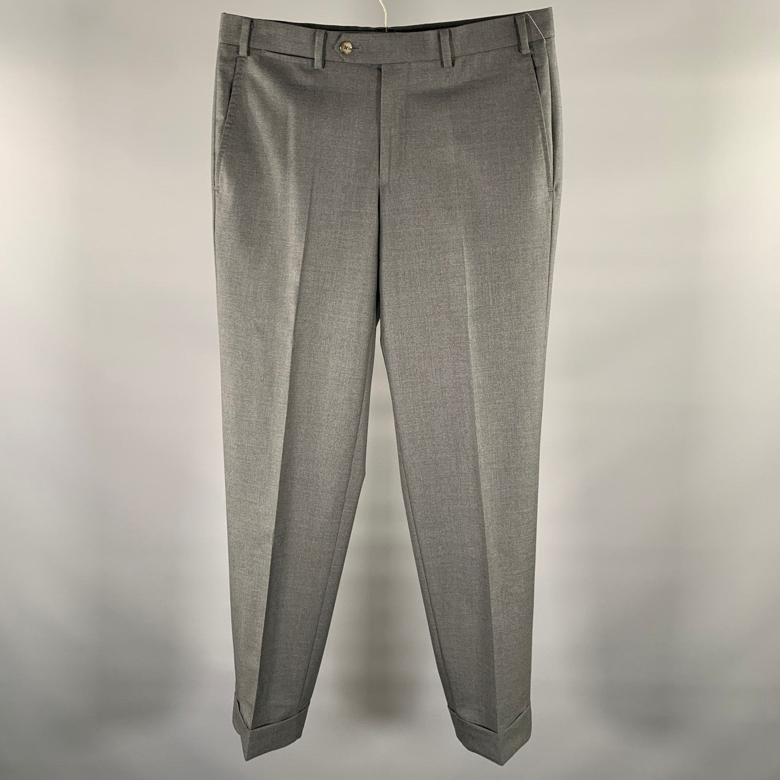 Other ATELIER MUNRO Size 32 Dark Grey Wool Slim Fit Dress Pants Size US 32 / EU 48 - 1 Thumbnail