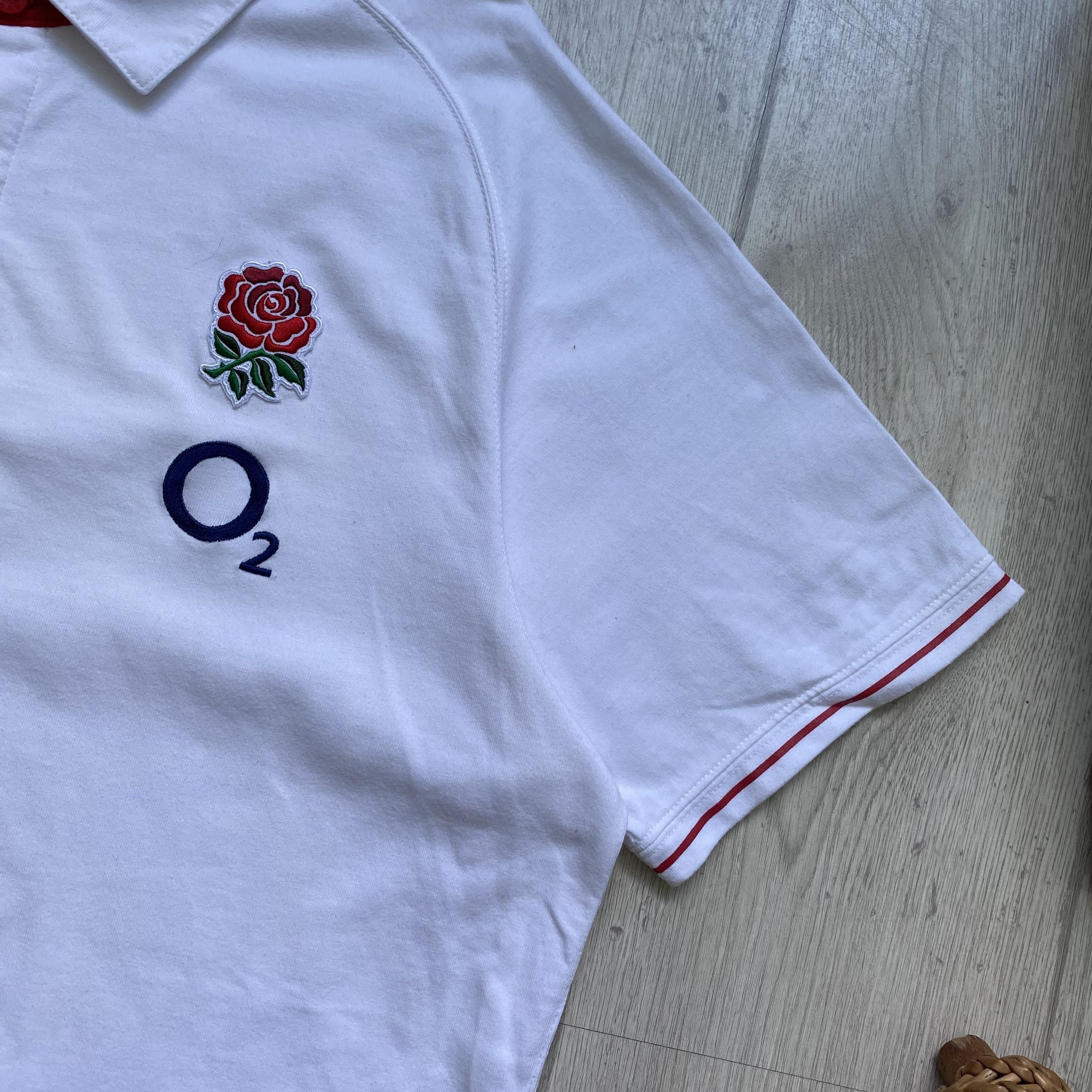 Nike 🏉 Vintage 00s Nike England Rugby Polo Shirt Jersey Drill Size US XL / EU 56 / 4 - 5 Thumbnail
