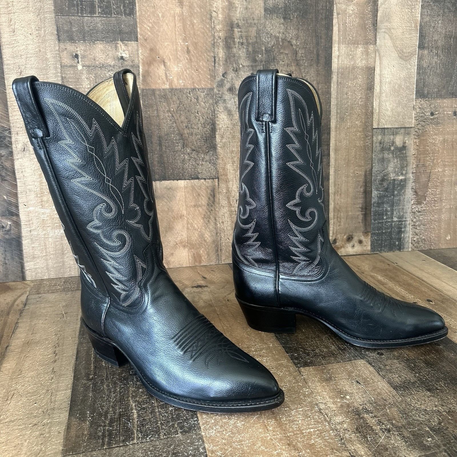 Dan Post Dan Post 110 J Black Extra Wide Cowboy Boots Mens 9 EW Size US 9 / EU 42 - 12 Thumbnail