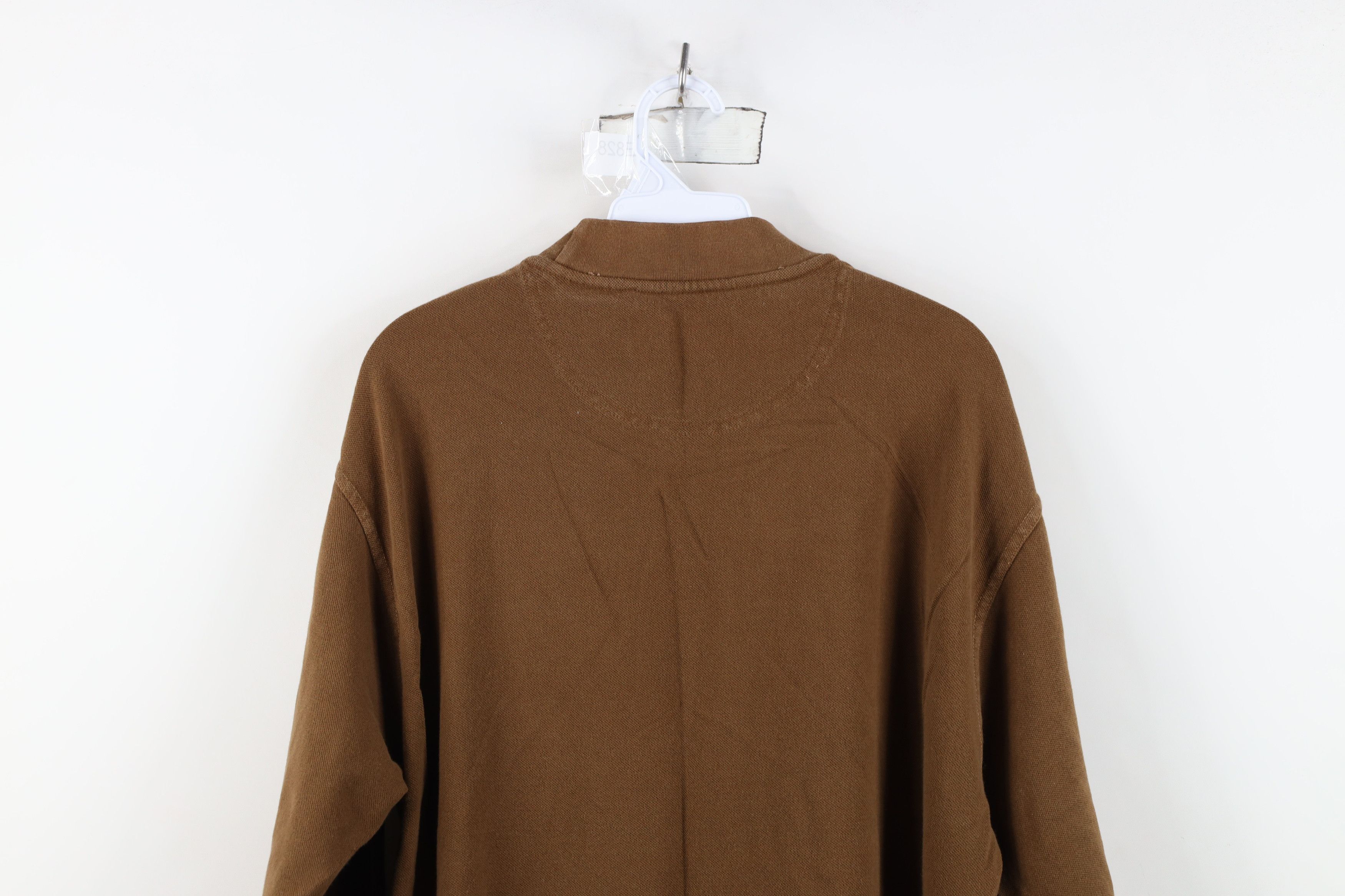 Vintage Vintage 90s Streetwear Mock Neck Long Sleeve T-Shirt Brown Size US L / EU 52-54 / 3 - 13 Thumbnail