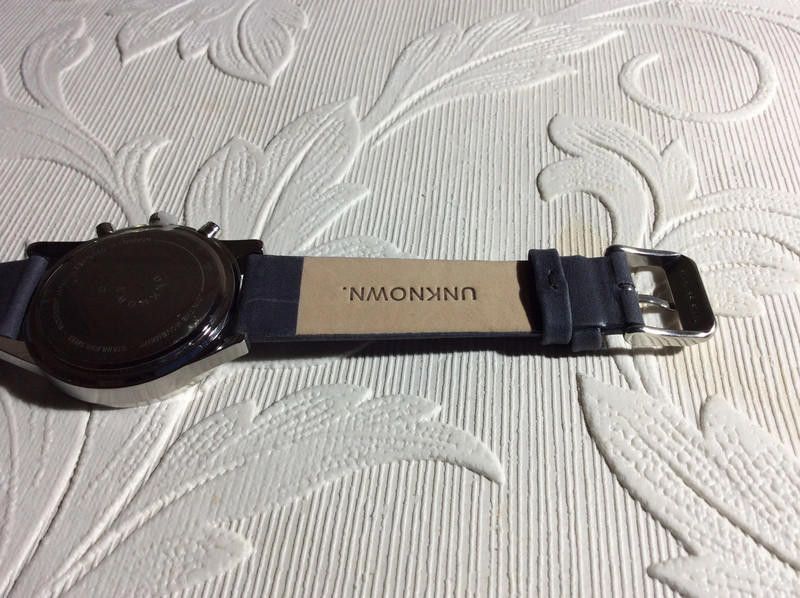 Designer Unknown men's white dial leather strap watch Size ONE SIZE - 9 Thumbnail