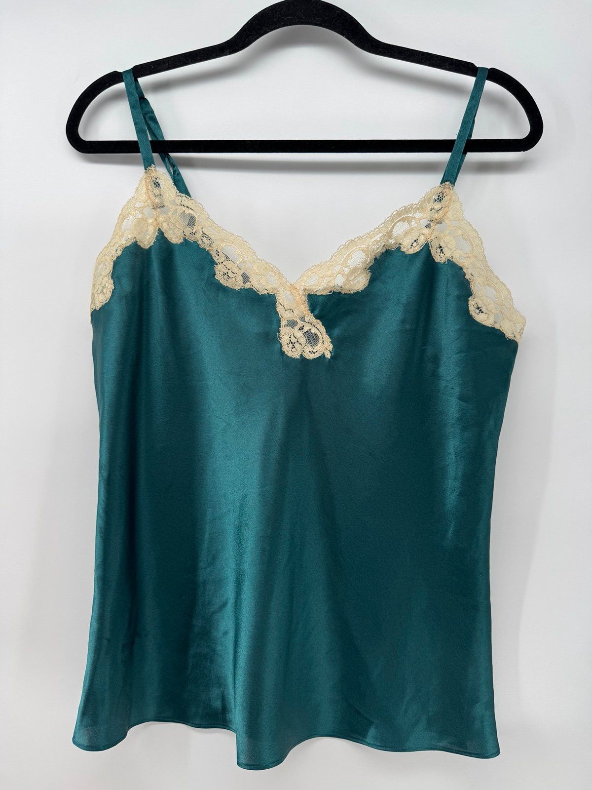 Oscar De La Renta Women's Oscar de la Renta Lingerie Camisole Green Lace Size Size M / US 6-8 / IT 42-44 - 1 Thumbnail